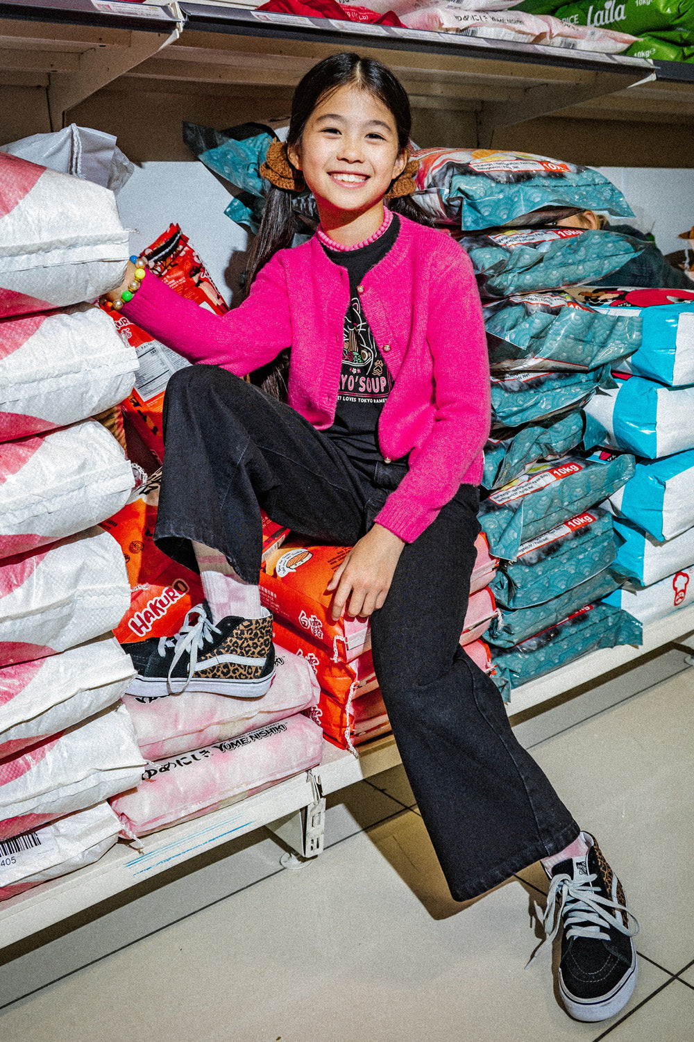 Moodstreet Viva Gebreid Vestje -Neon Roze-