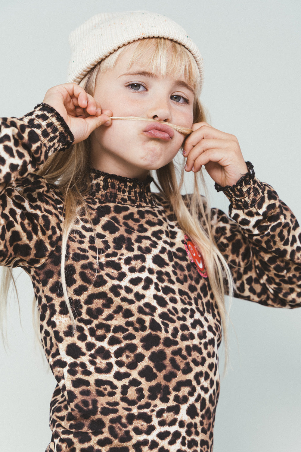 Moodstreet Laure Smock Longsleeve -Luipaard-