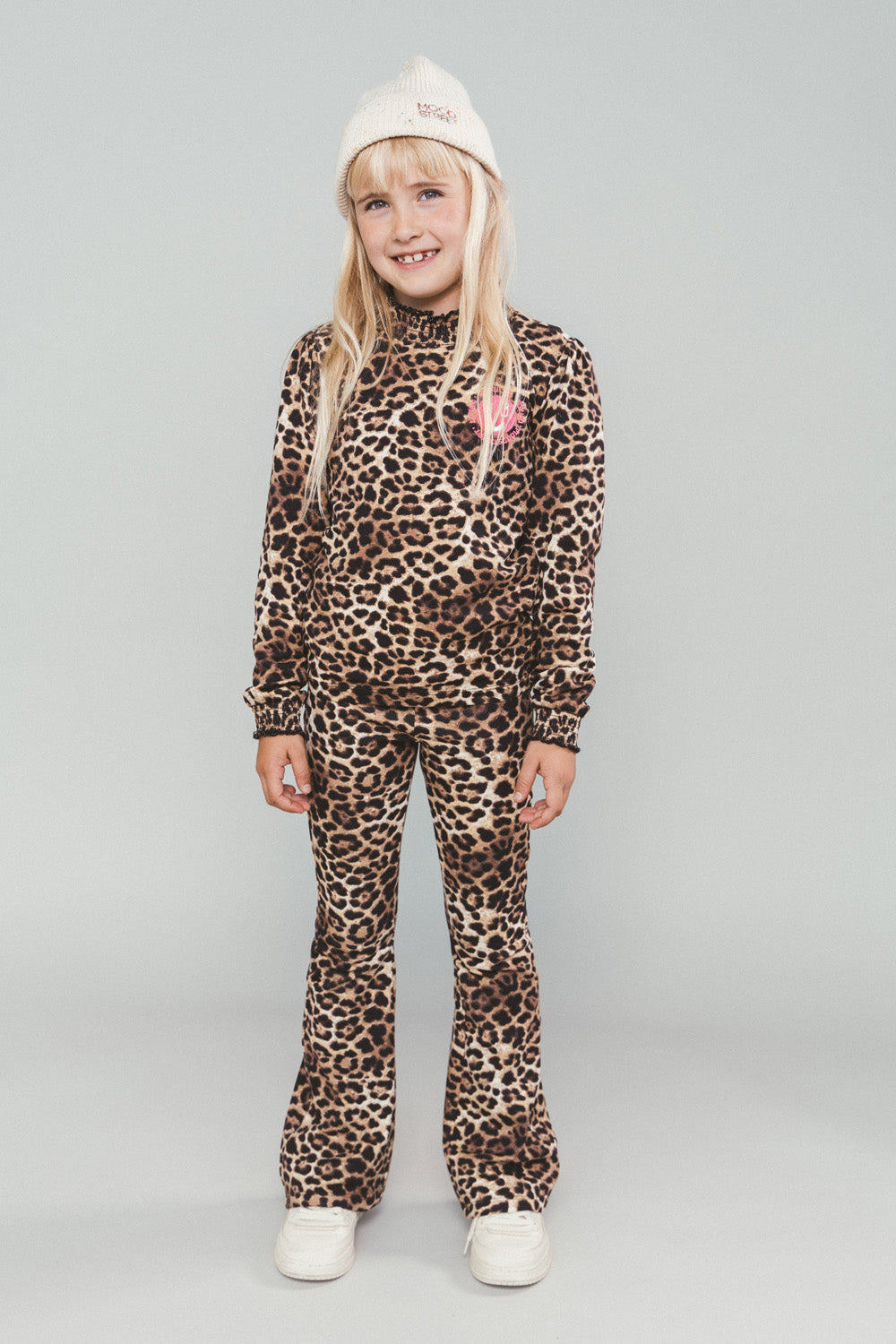 Moodstreet Laure Smock Longsleeve -Luipaard-