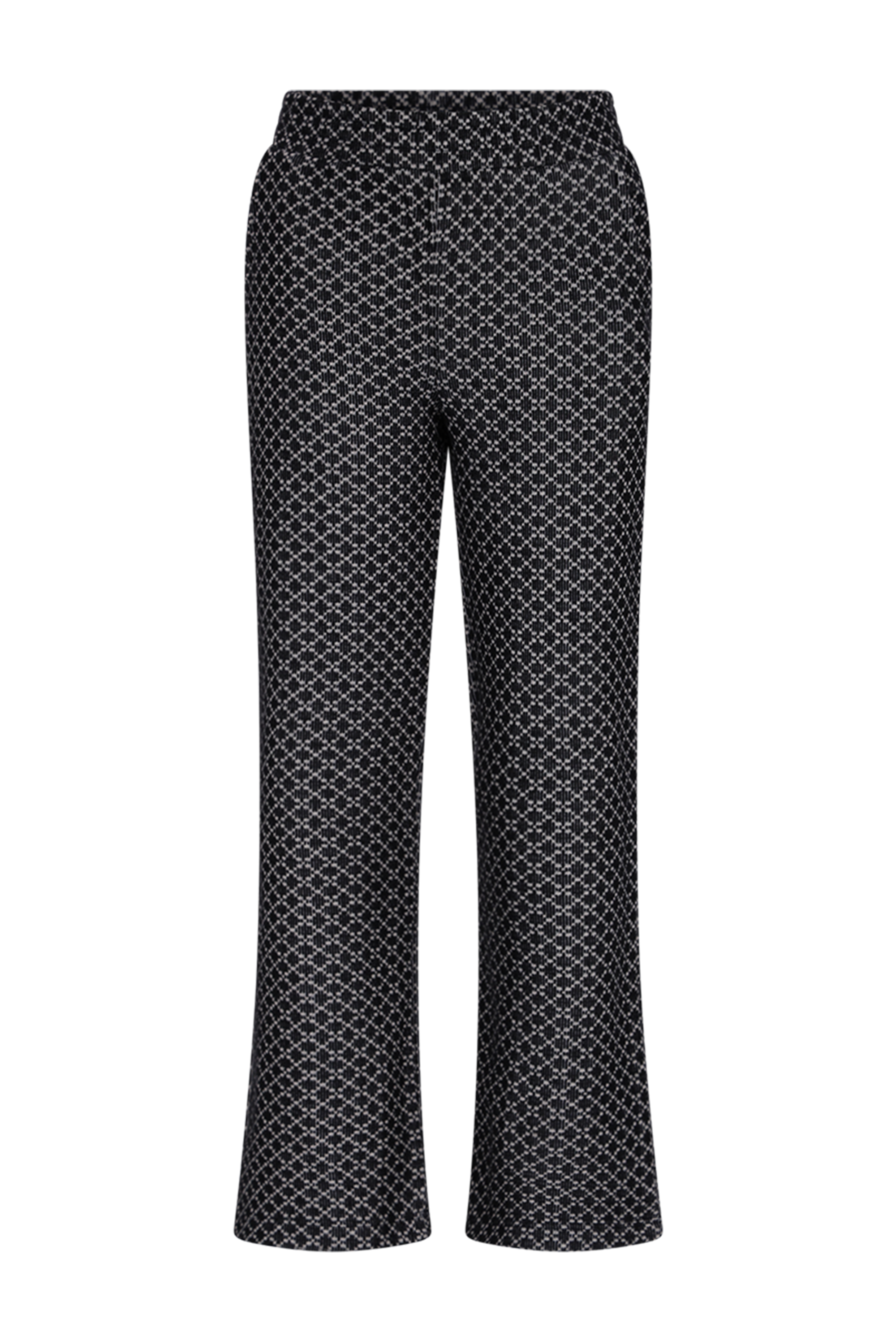 Moodstreet Belle Jacquard Pants -Zwart-