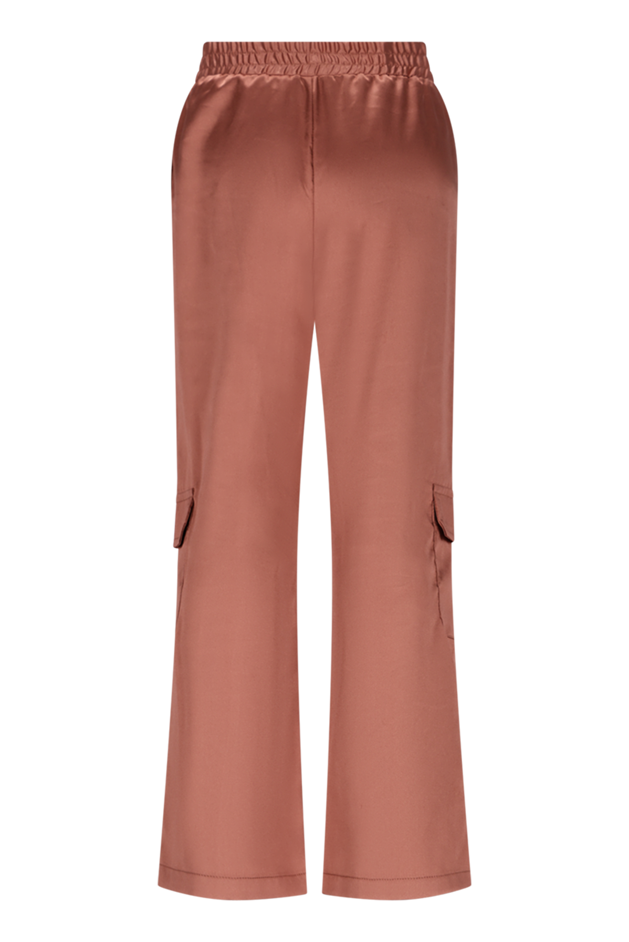 Moodstreet Bade Satijnen Cargo Broek -Hazelnoot-
