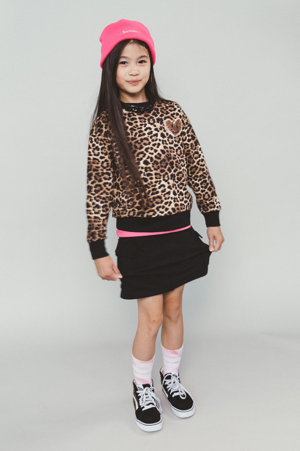 Moodstreet Risa Cargo Sweat Rok -Zwart-