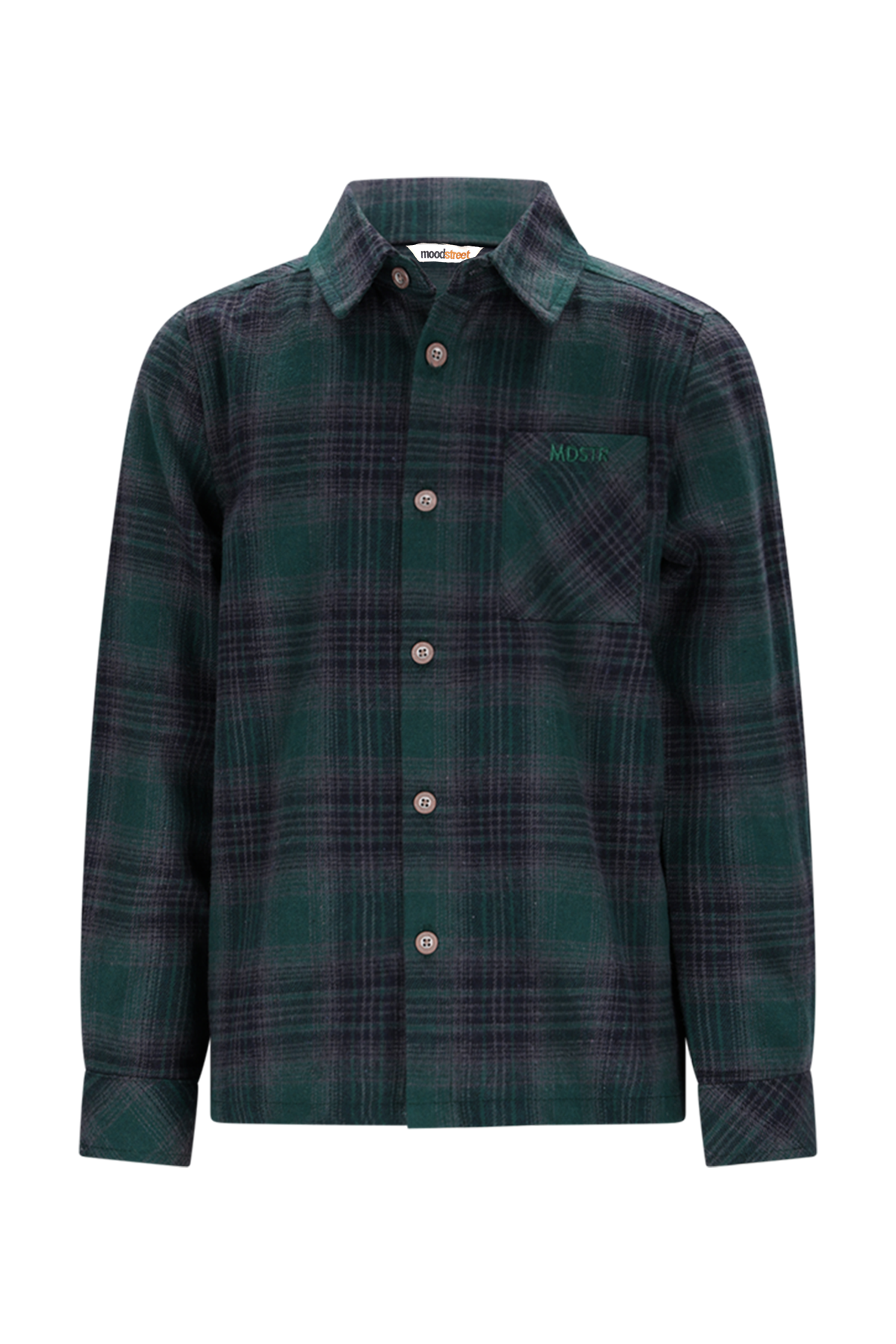 Moodstreet Oliver Geruit Shirt -Groen-