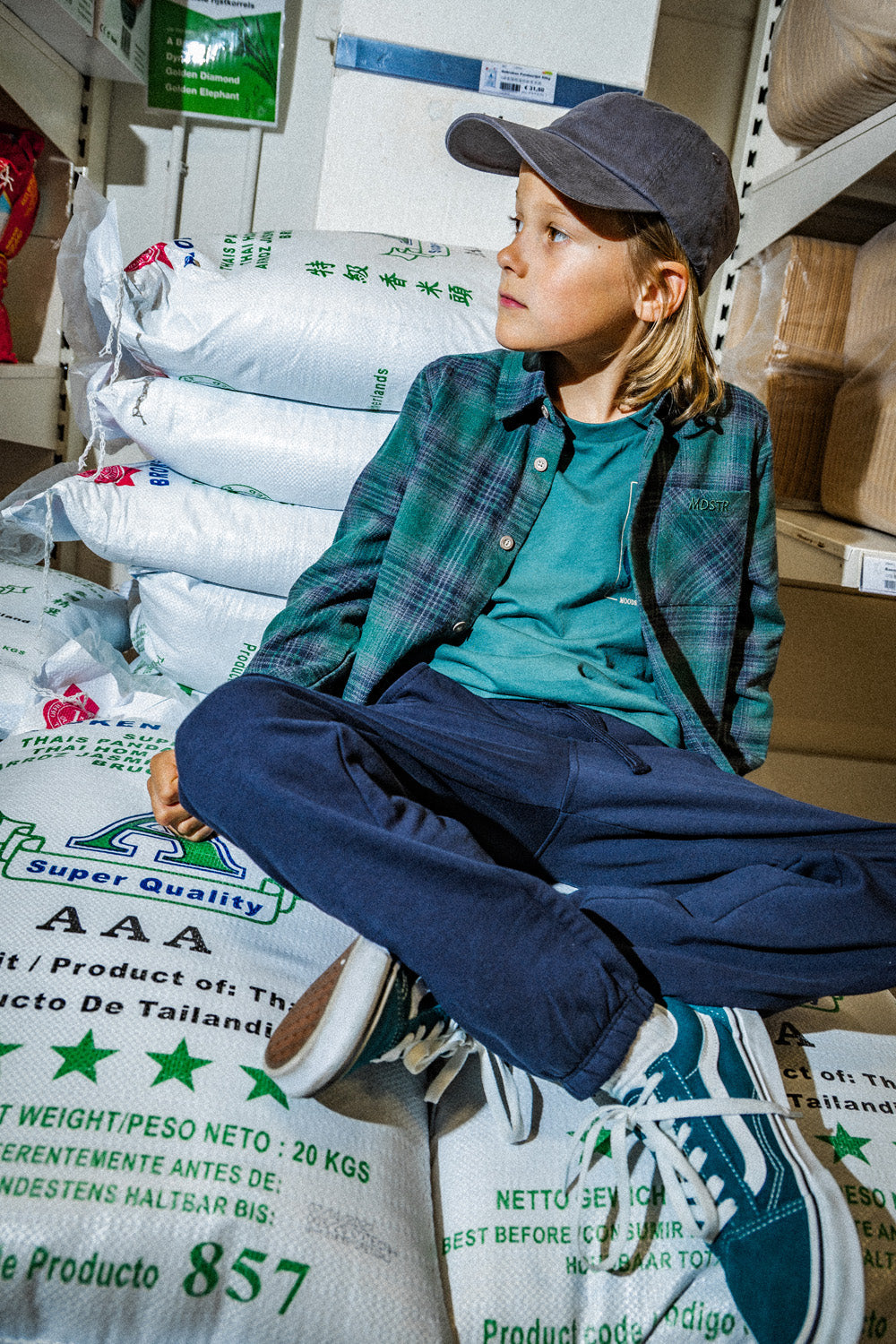 Moodstreet Oliver Geruit Shirt -Groen-