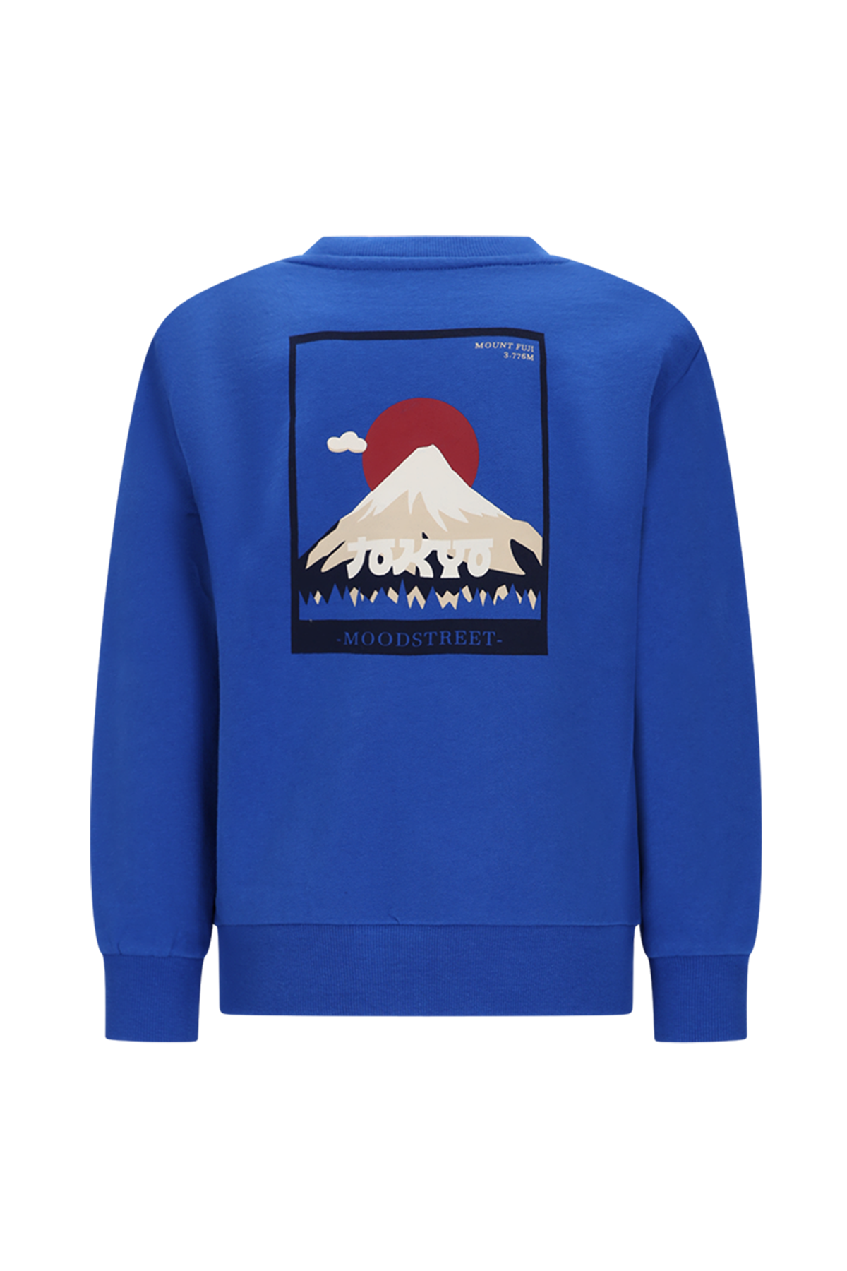 Moodstreet Simon Mount Fuji Sweater -Kobalt-