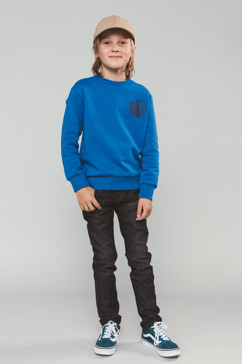 Moodstreet Simon Mount Fuji Sweater -Kobalt-