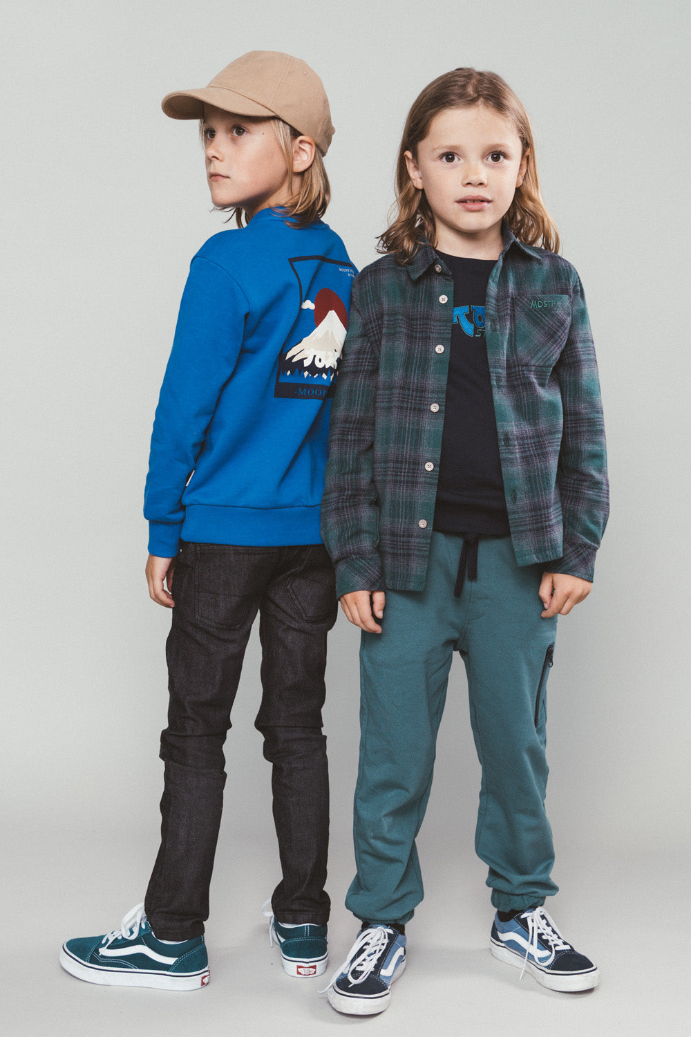 Moodstreet Simon Mount Fuji Sweater -Kobalt-