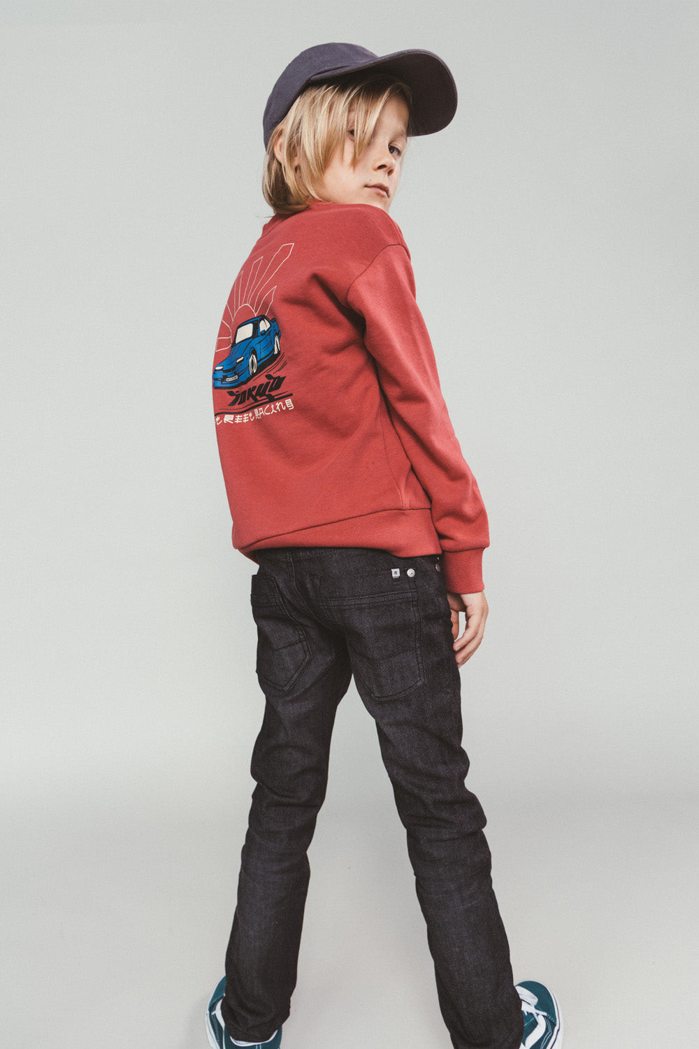 Moodstreet Simon Race-Car Sweater -Bordeaux-