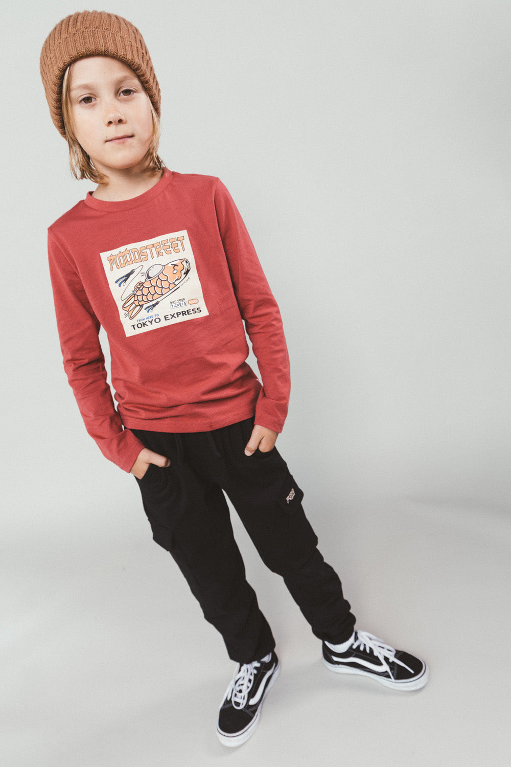 Moodstreet Bodi Sweat Cargo Jogger -Zwart-