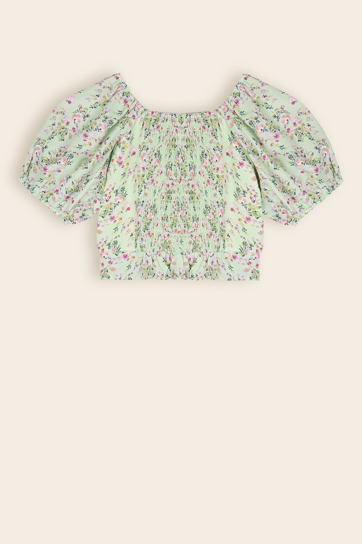 NoNo Tomas Floral Blouse Green