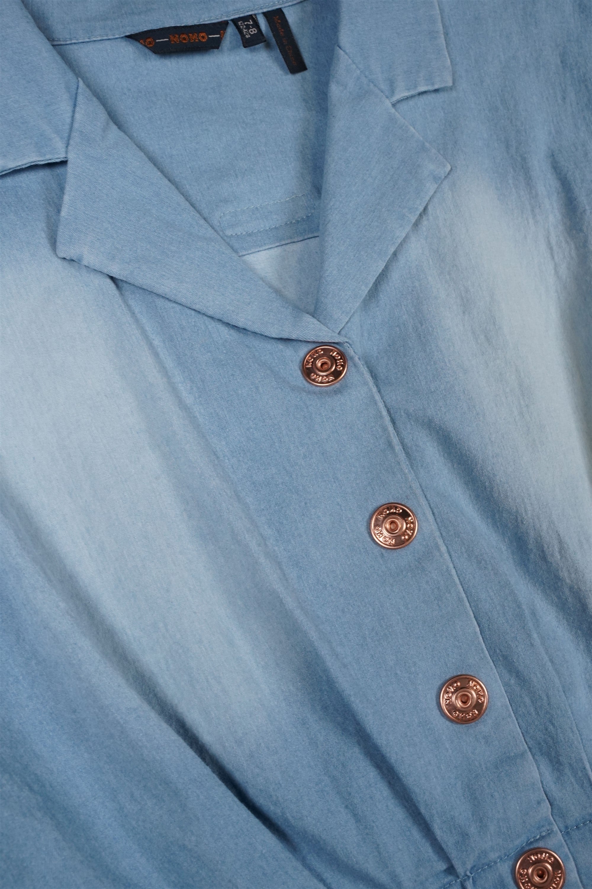 NoNo Tara Copped Denim Blouse