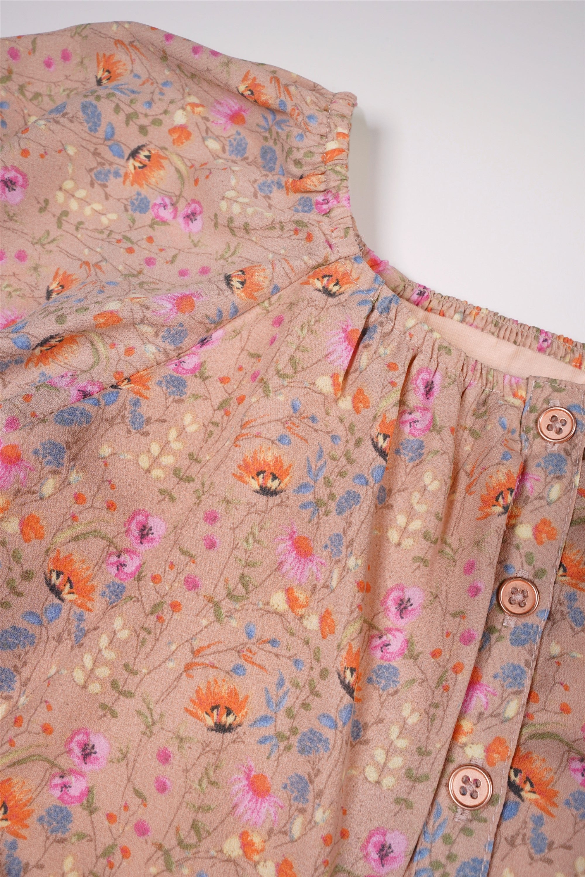 NoNo Tomas Floral Blouse Sand