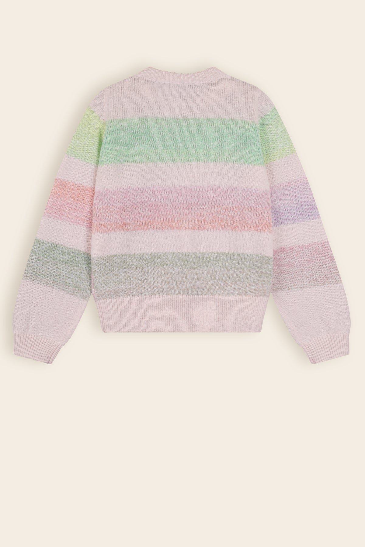 Kemmy Gradient Gestreepte Gebreide Trui Multikleuren Cotton Candy