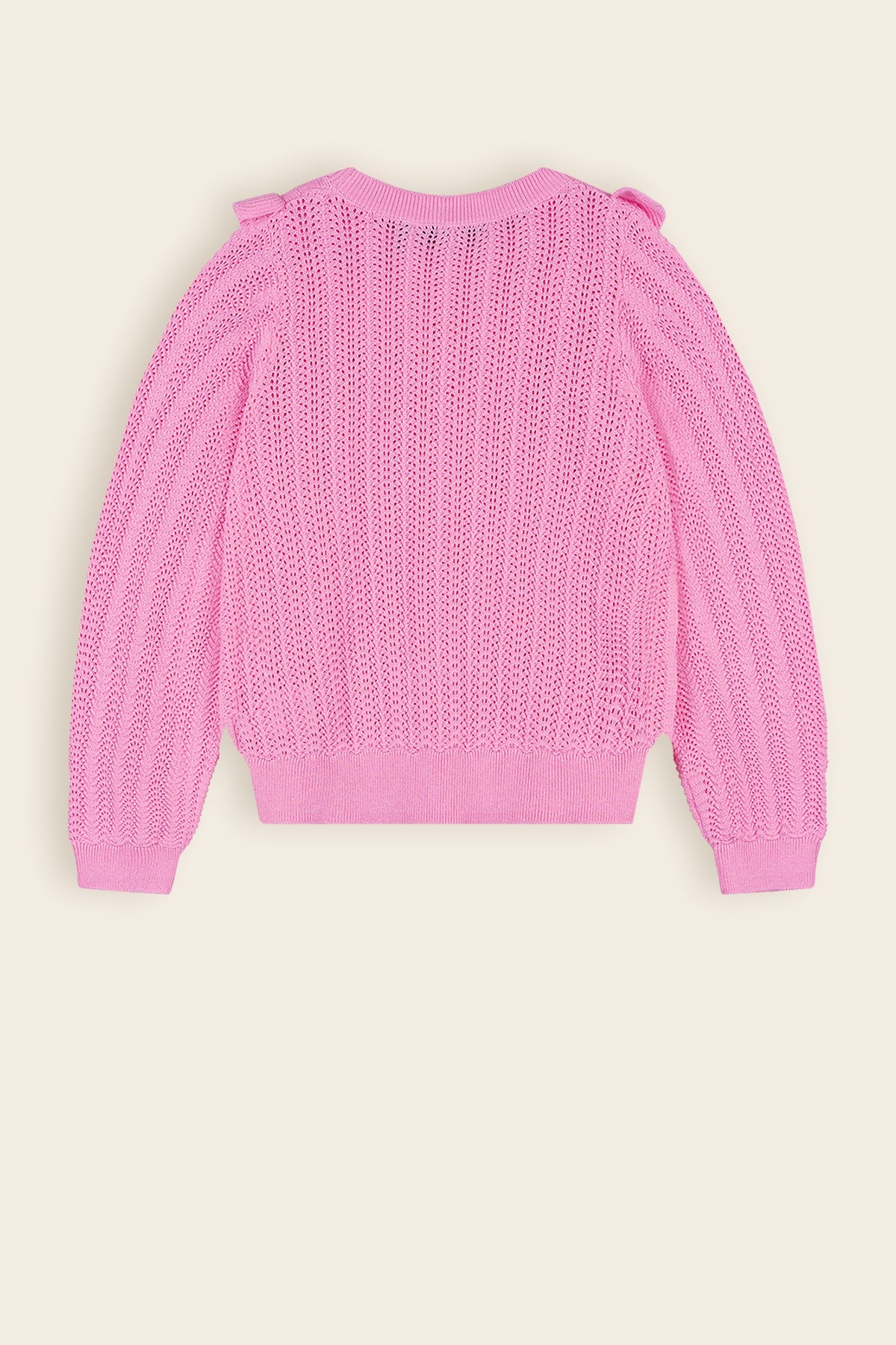 Kerala Ajour Gebreide Sweater Roze