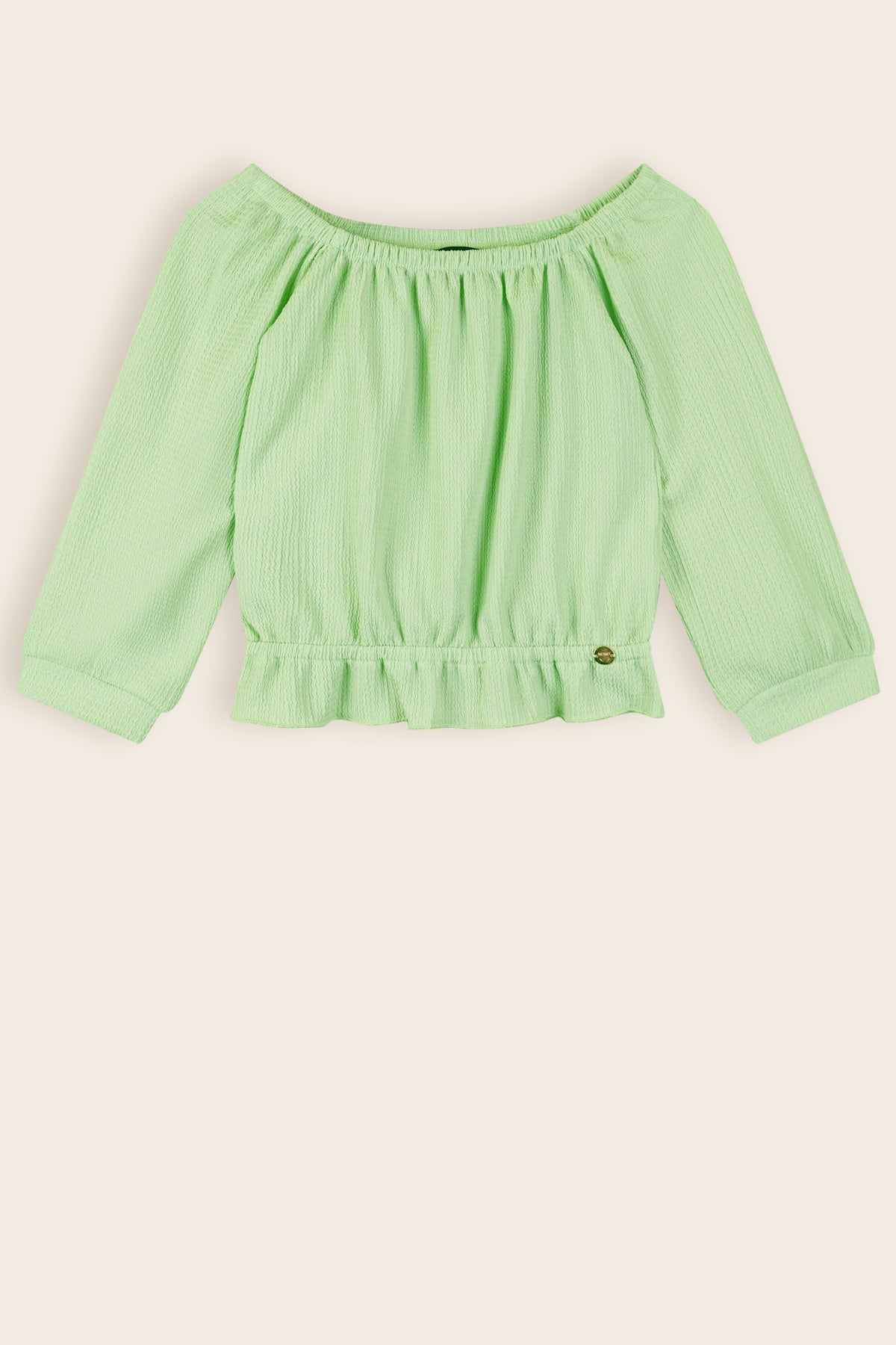 Knew Boothals Jersey Top Groen