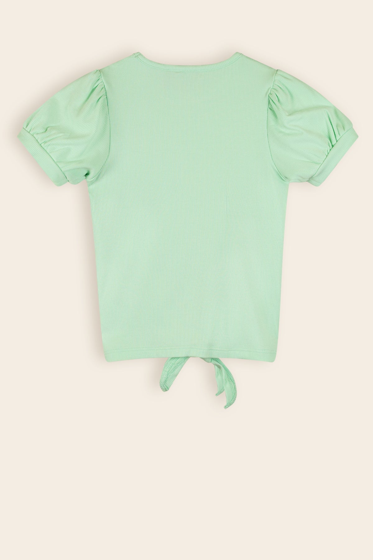NoNo Komy Rib Jersey Knoopt Blouse Groen