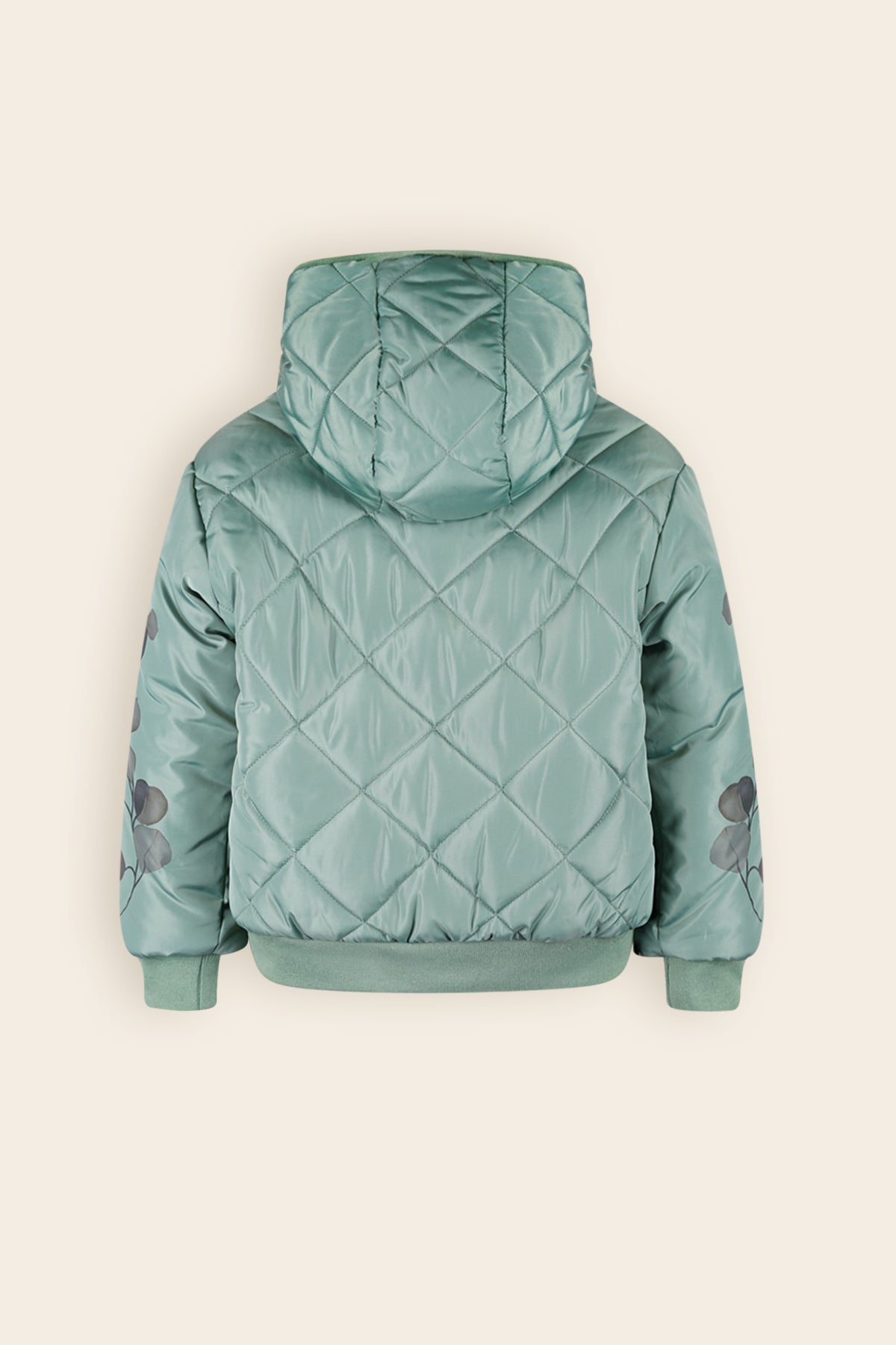 NoNo Bomby Reversible Winterjas met Print op de mouw Groen