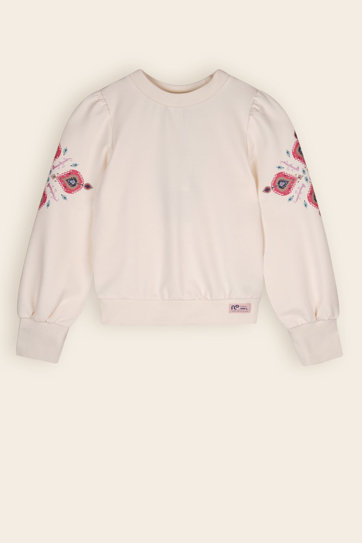 Kulet Sweater met Pofmouwen Ivoor