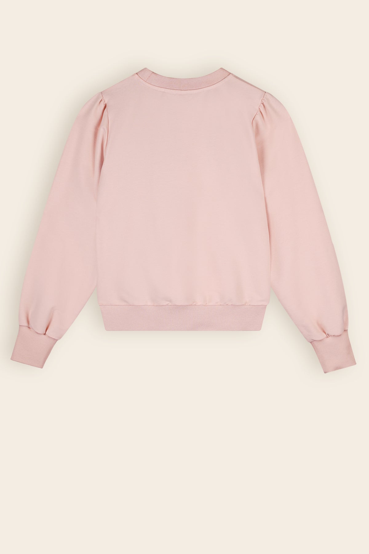 NoNo Kulet Sweater met Pofmouwen Zacht Roze