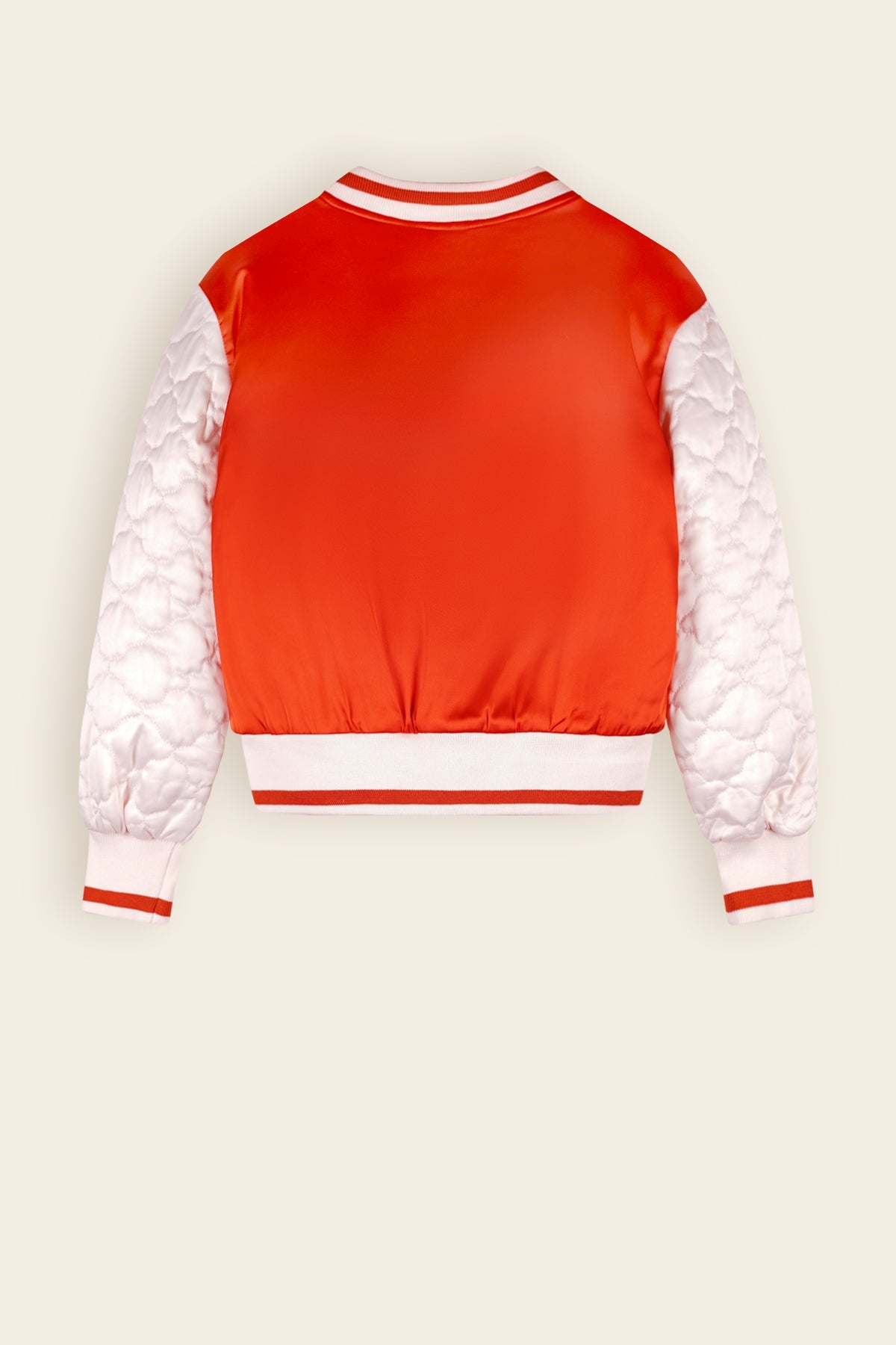 NoNo Darsy Varsity Satijnen Binnen Jas Rood