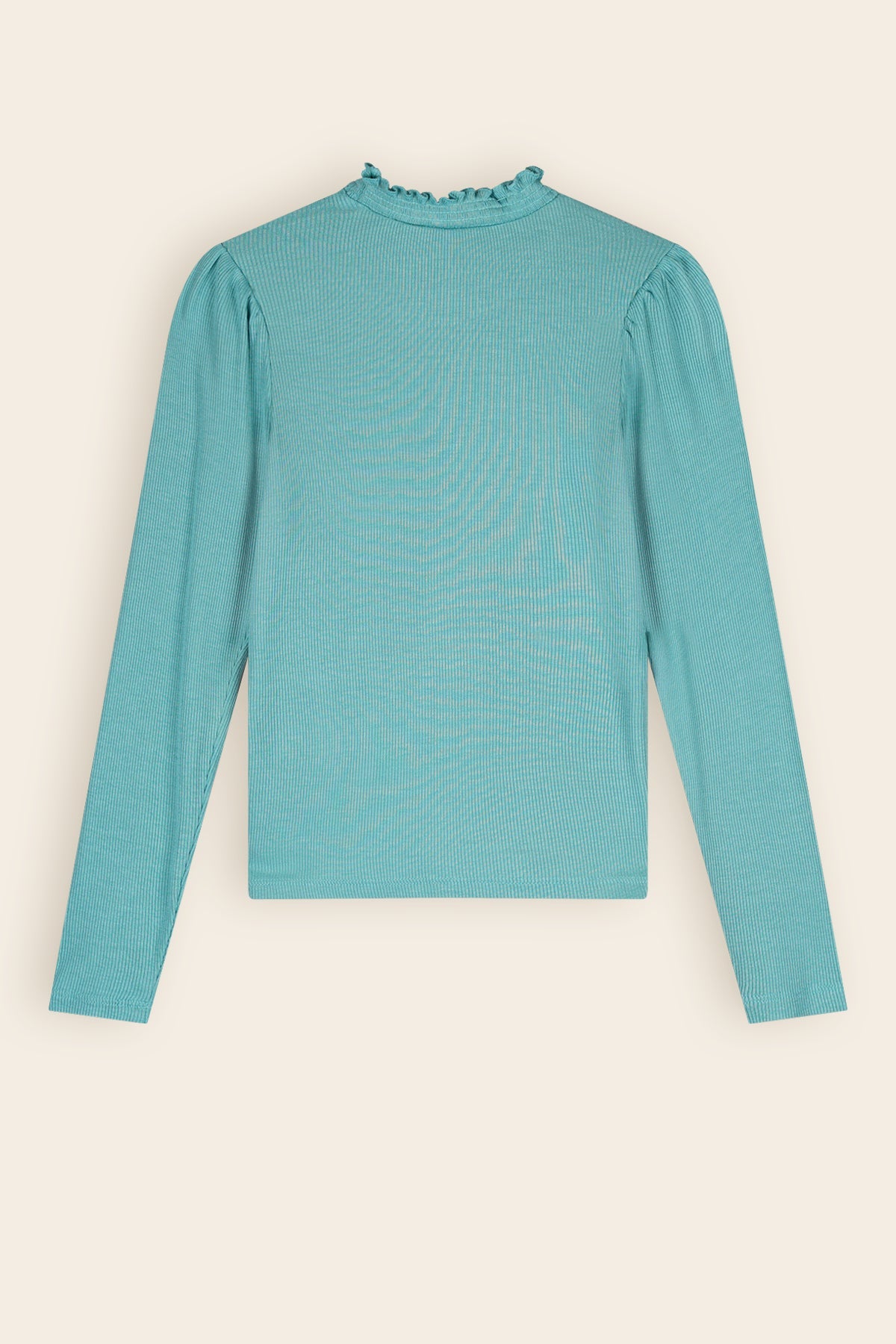 NoNo Koss Rib Jersey Tshirt Blauw