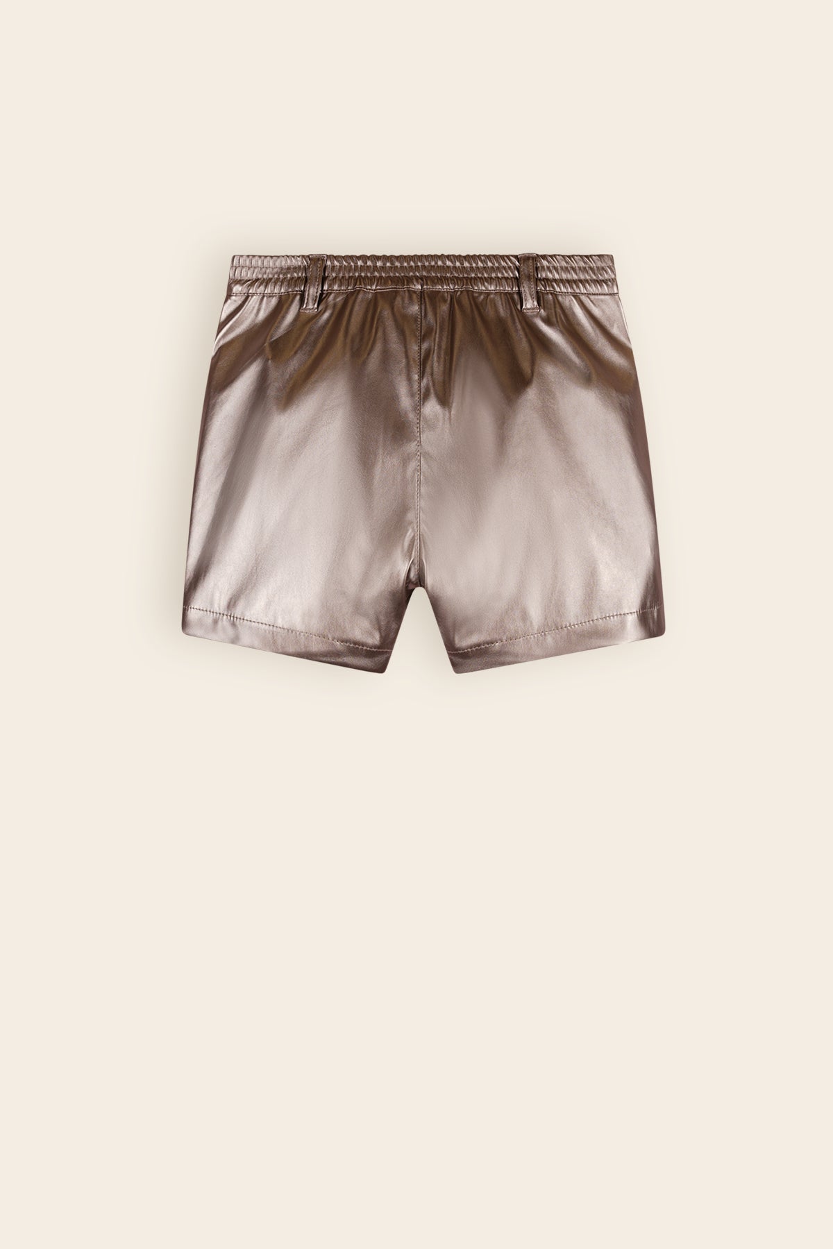 NoNo Simona Faux Leather Skort Bronze