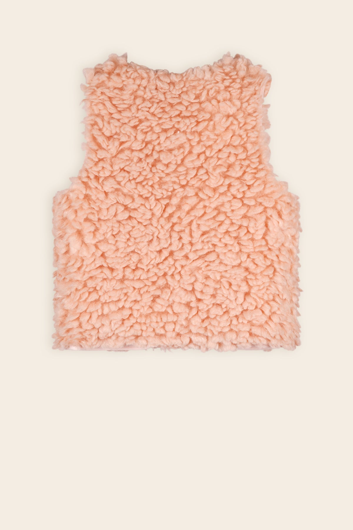 NoNo Katya Fluffy Reversible Gilet Blush