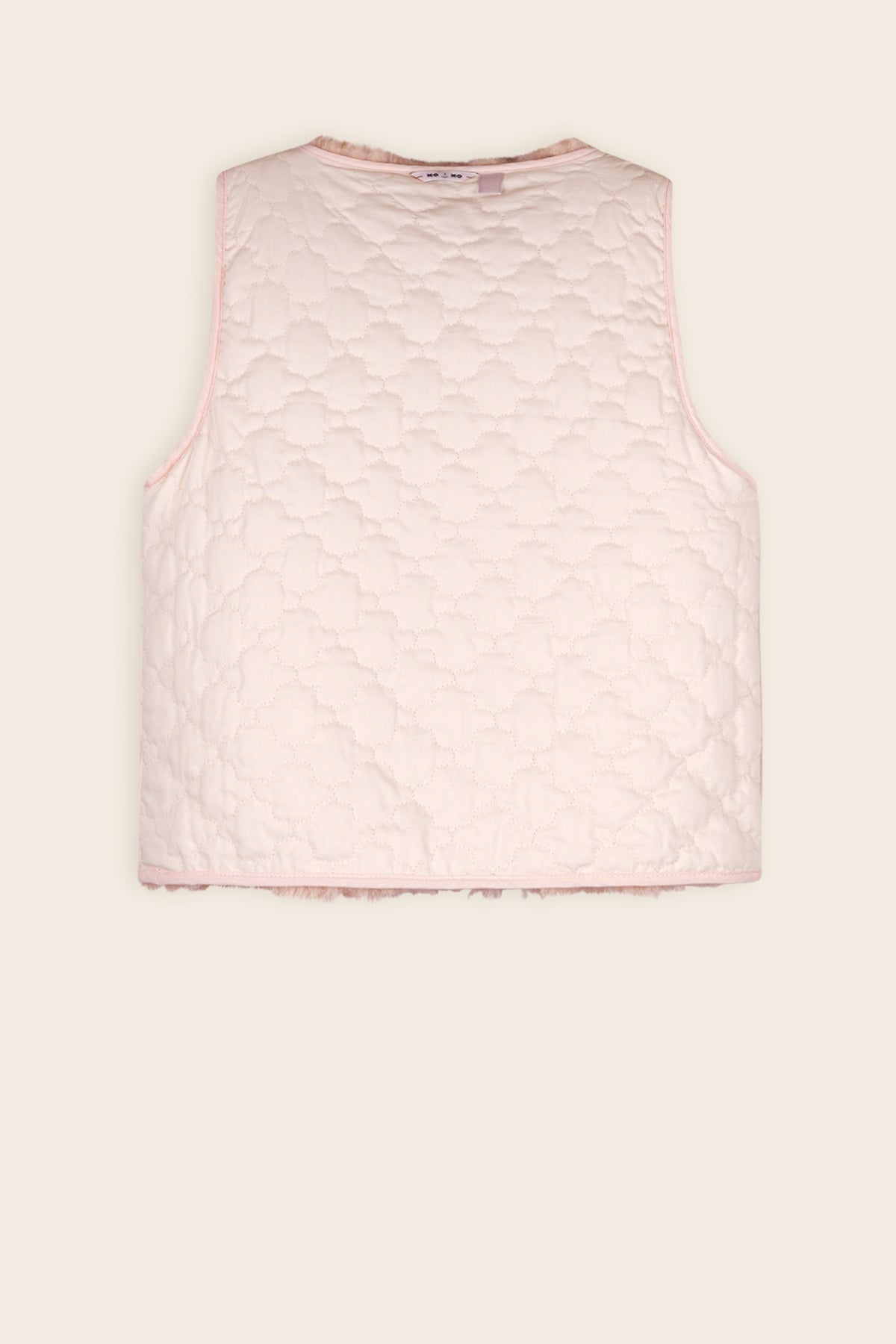 NoNo Katya Fluffy Reversible Gilet Blush