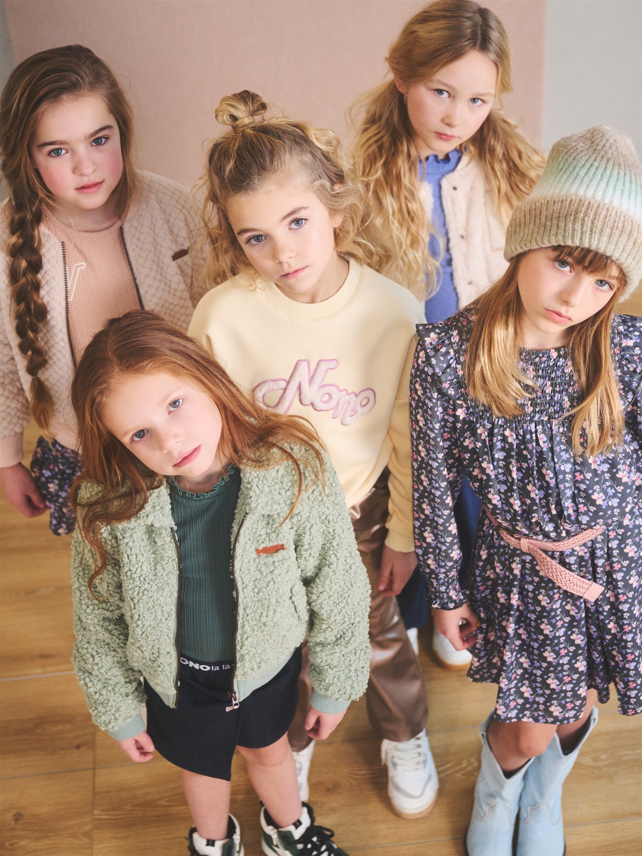 NoNo Dovy Curly Fur Binnen Jas Groen