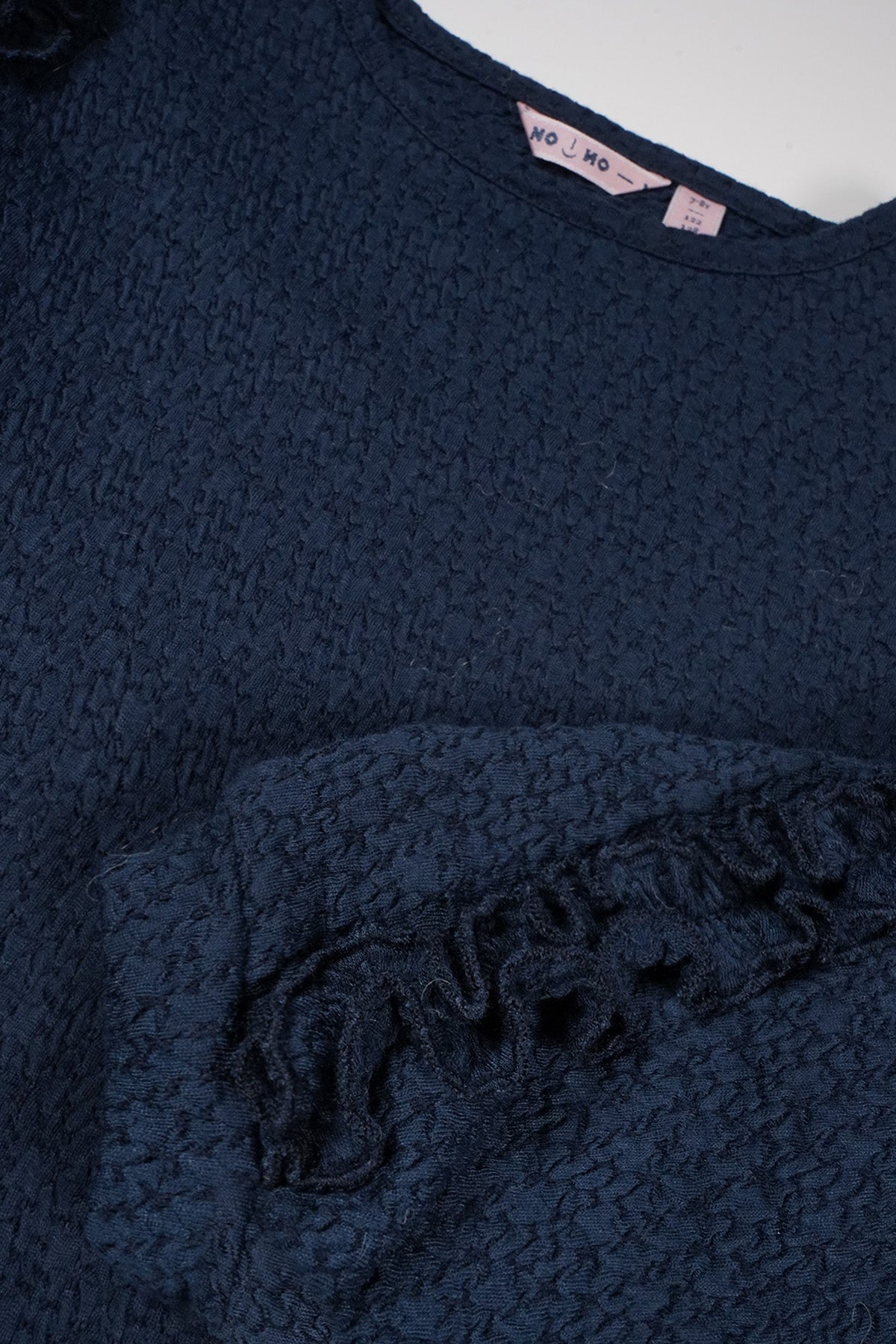 NoNo Kysa Fancy Jersey Tshirt met Pofmouwen Navy