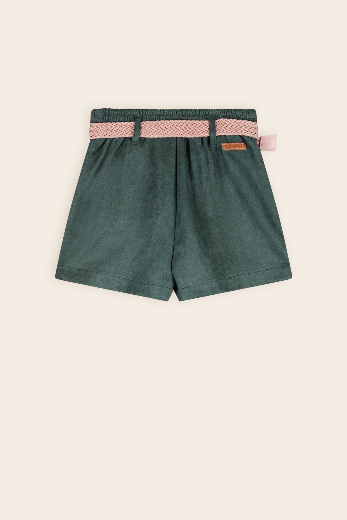 NoNo Sella Suede Skort met Riem Groen