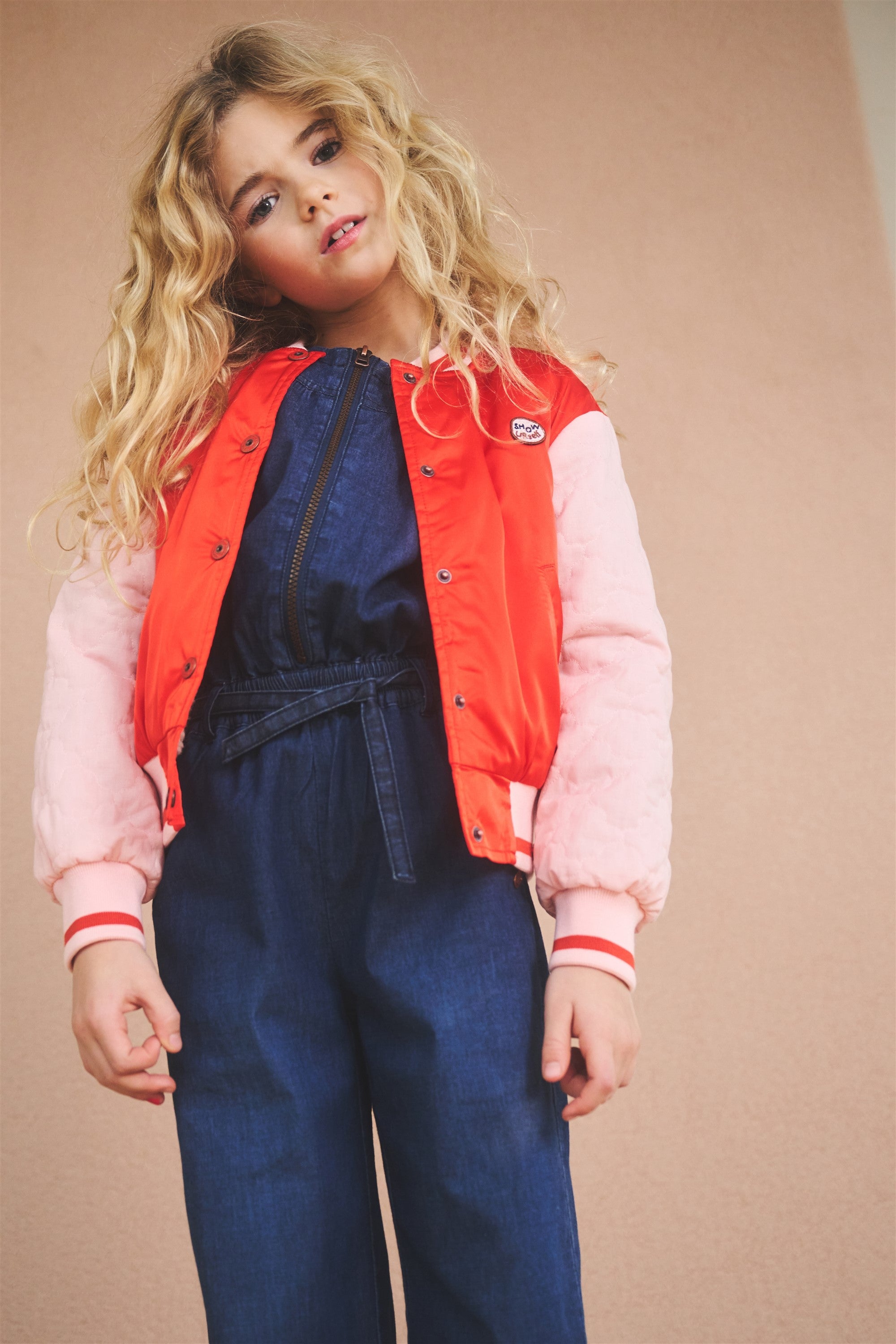 NoNo Sasal Light Weight Denim Jumpsuit Navy