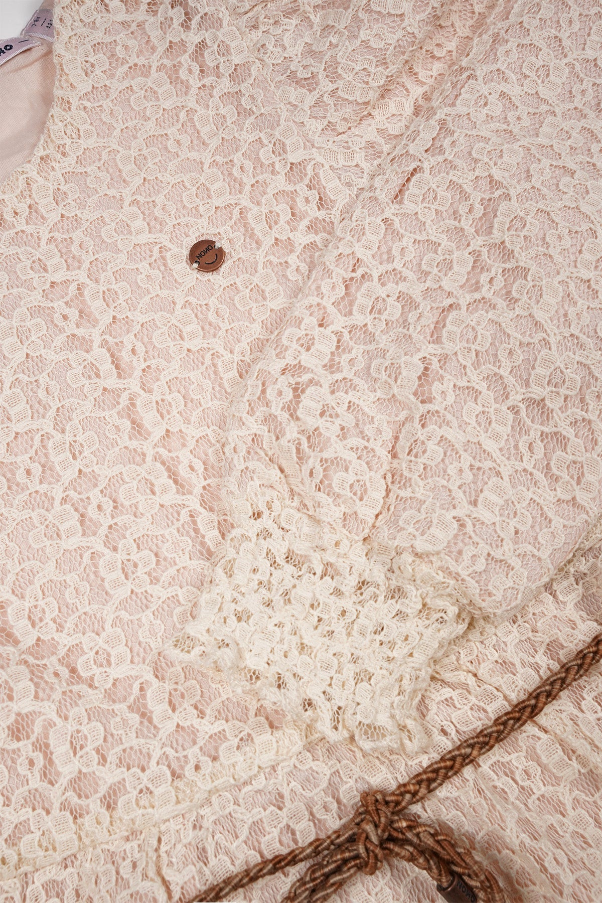 NoNo Milly Kanten Jurk Ivoor