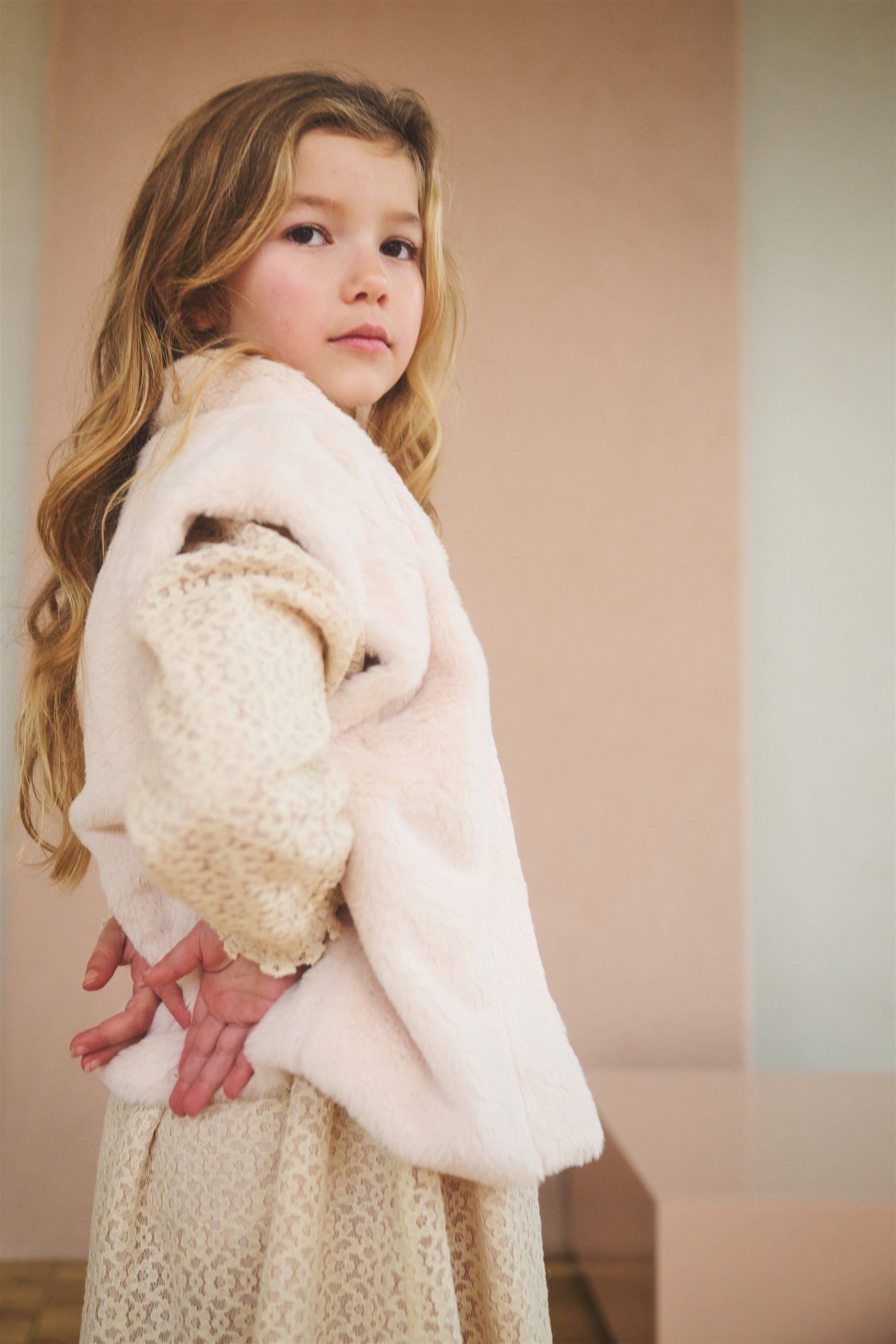 NoNo Milly Kanten Jurk Ivoor