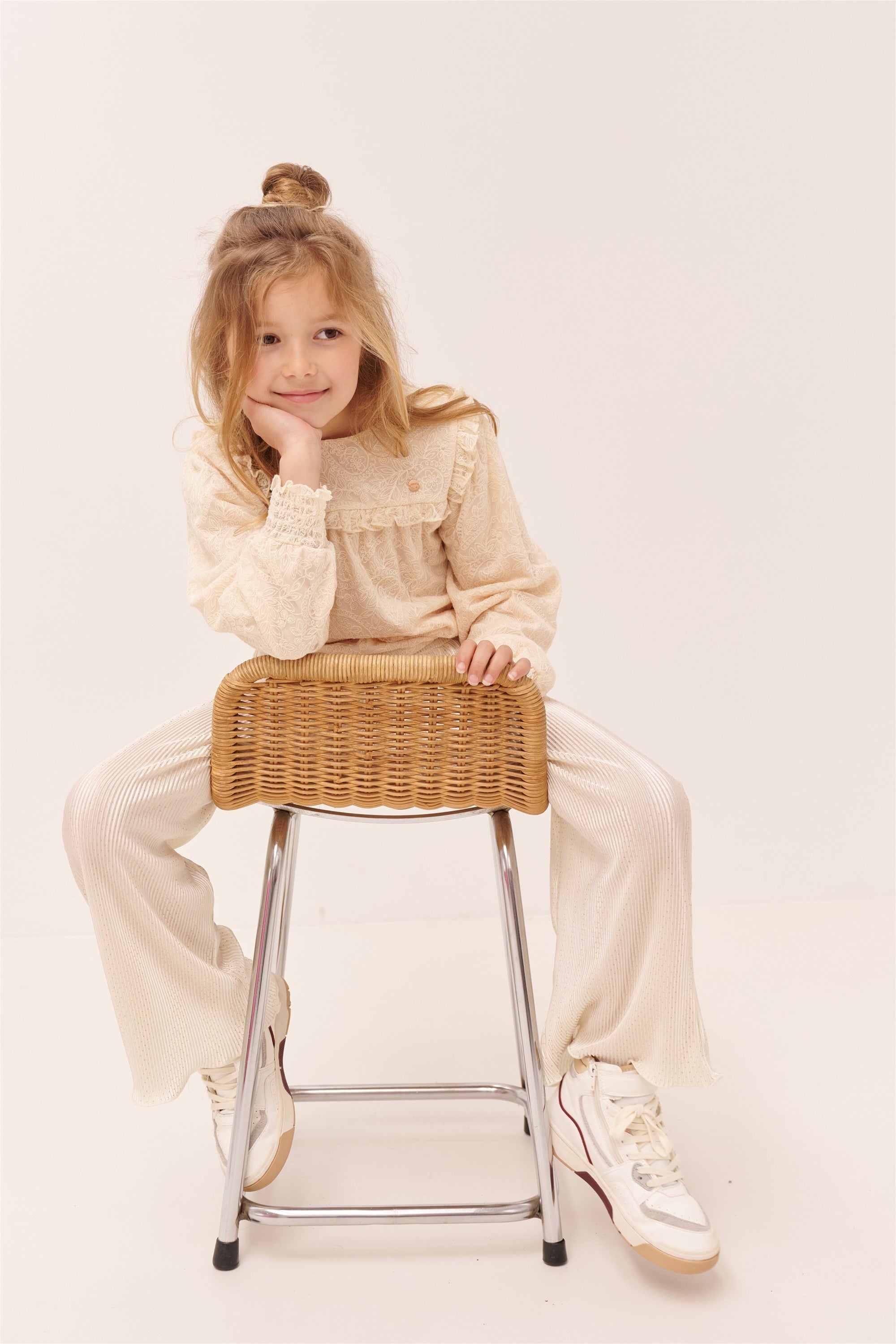 NoNo Tirzy Mesh Blouse Ivoor