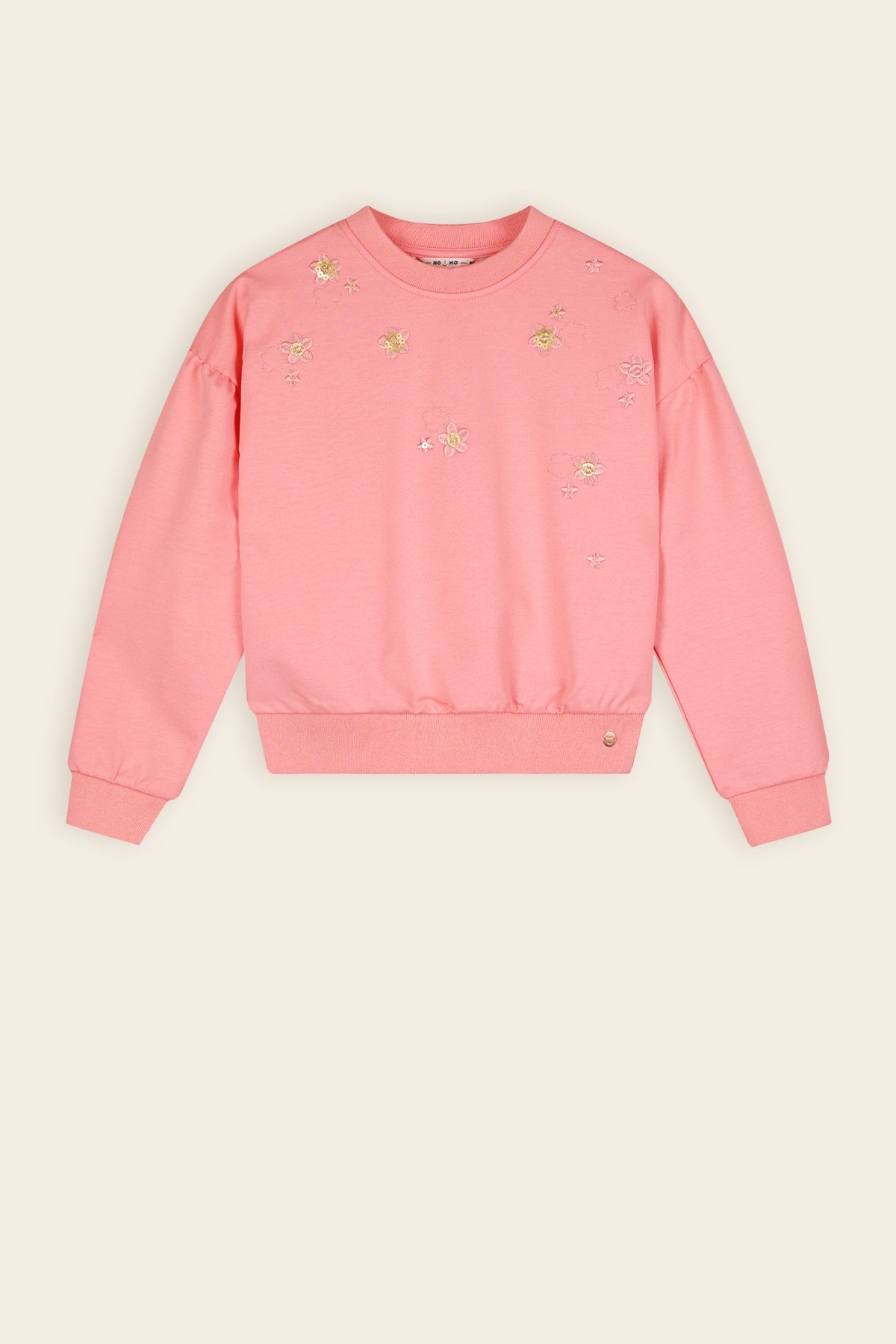 NoNo Kimas Pullover mit Blumenstickerei Rose