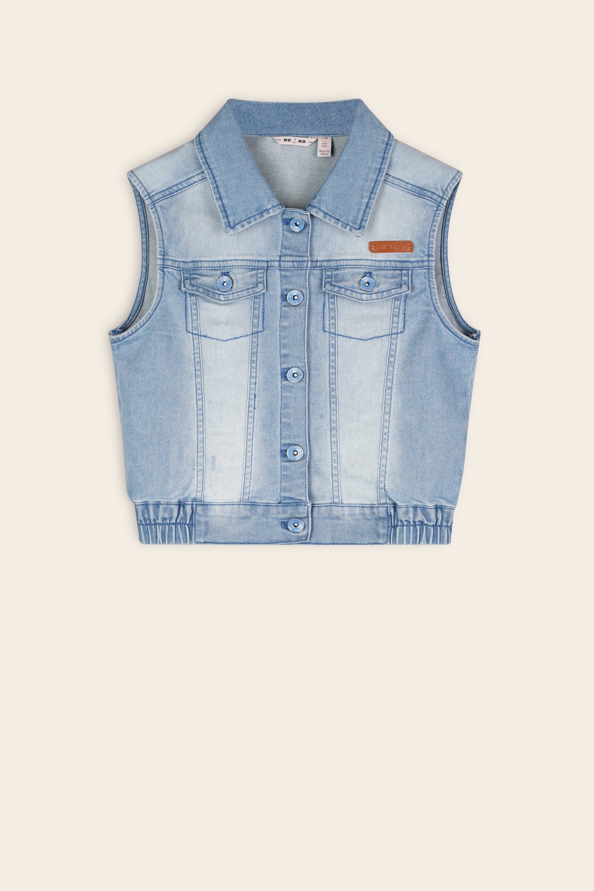 NoNo Dodhy Denim Gilet Licht Blauw