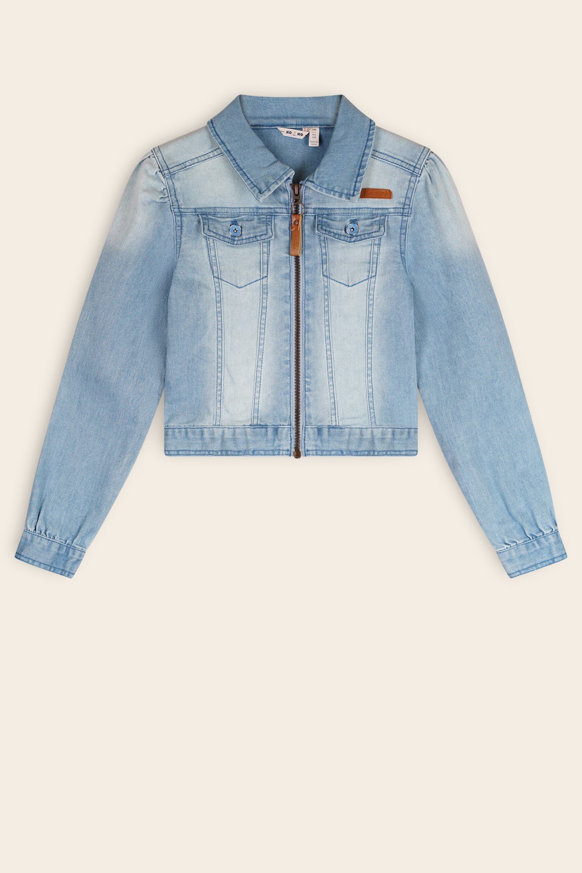NoNo Donna Denim Jas met Rits Licht Blauw