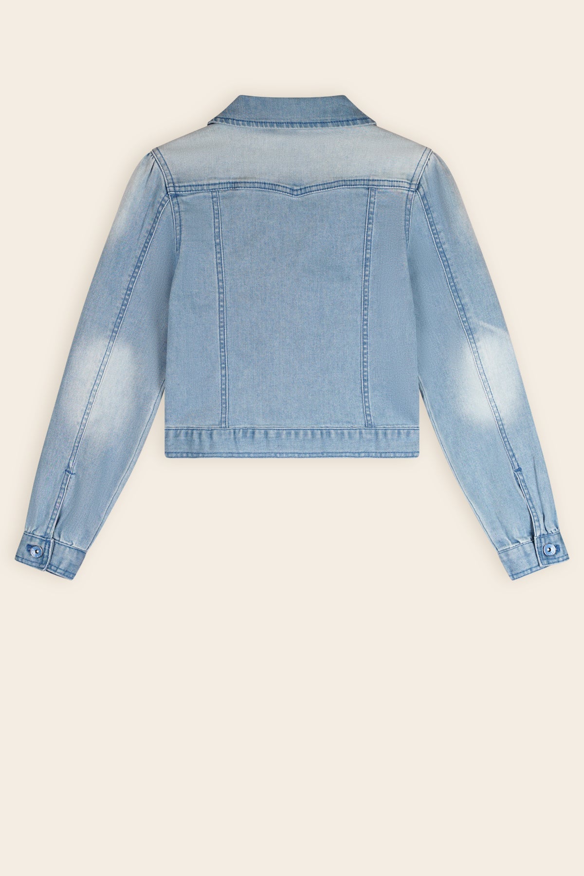NoNo Donna Denim Jas met Rits Licht Blauw