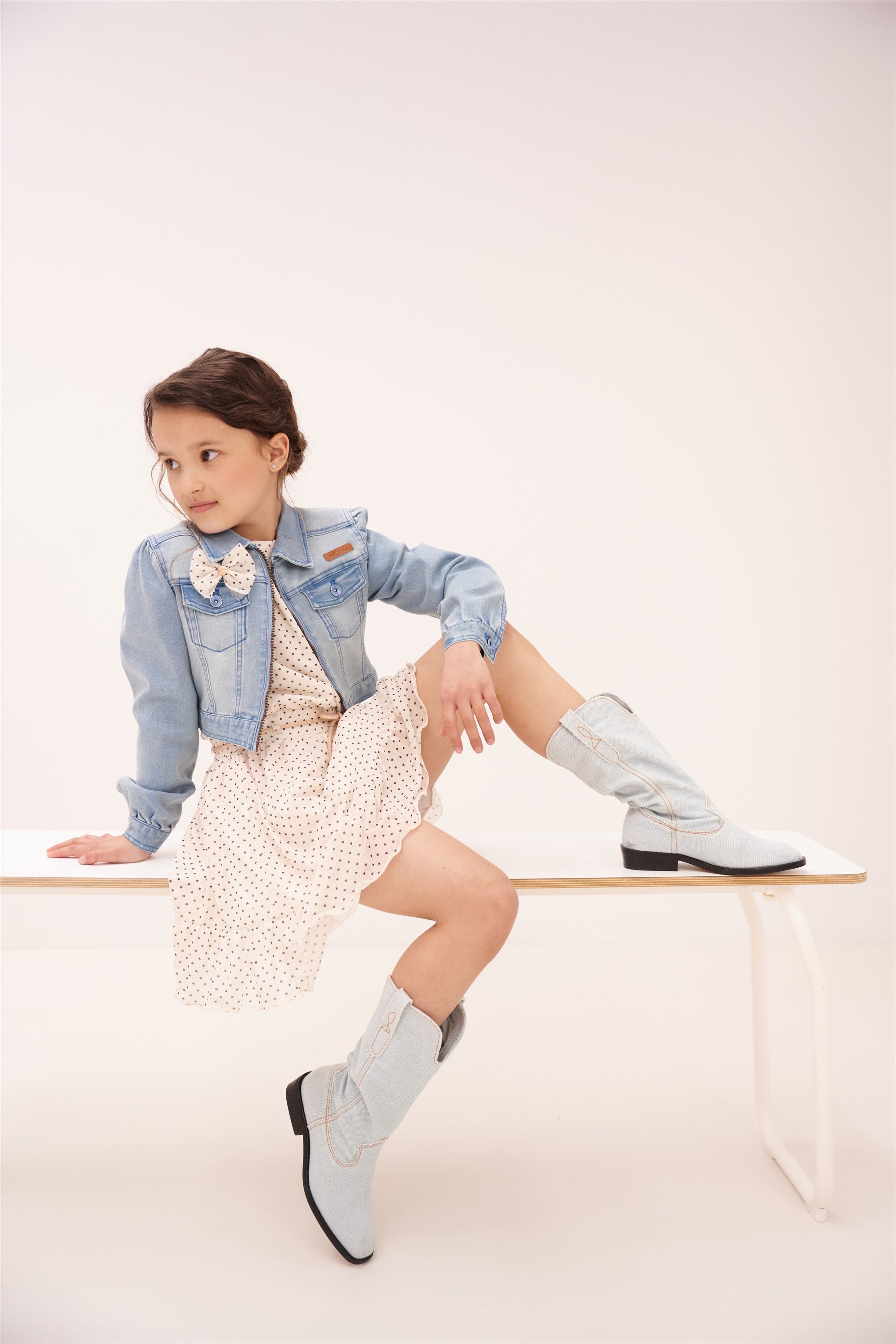 NoNo Donna Denim Jas met Rits Licht Blauw