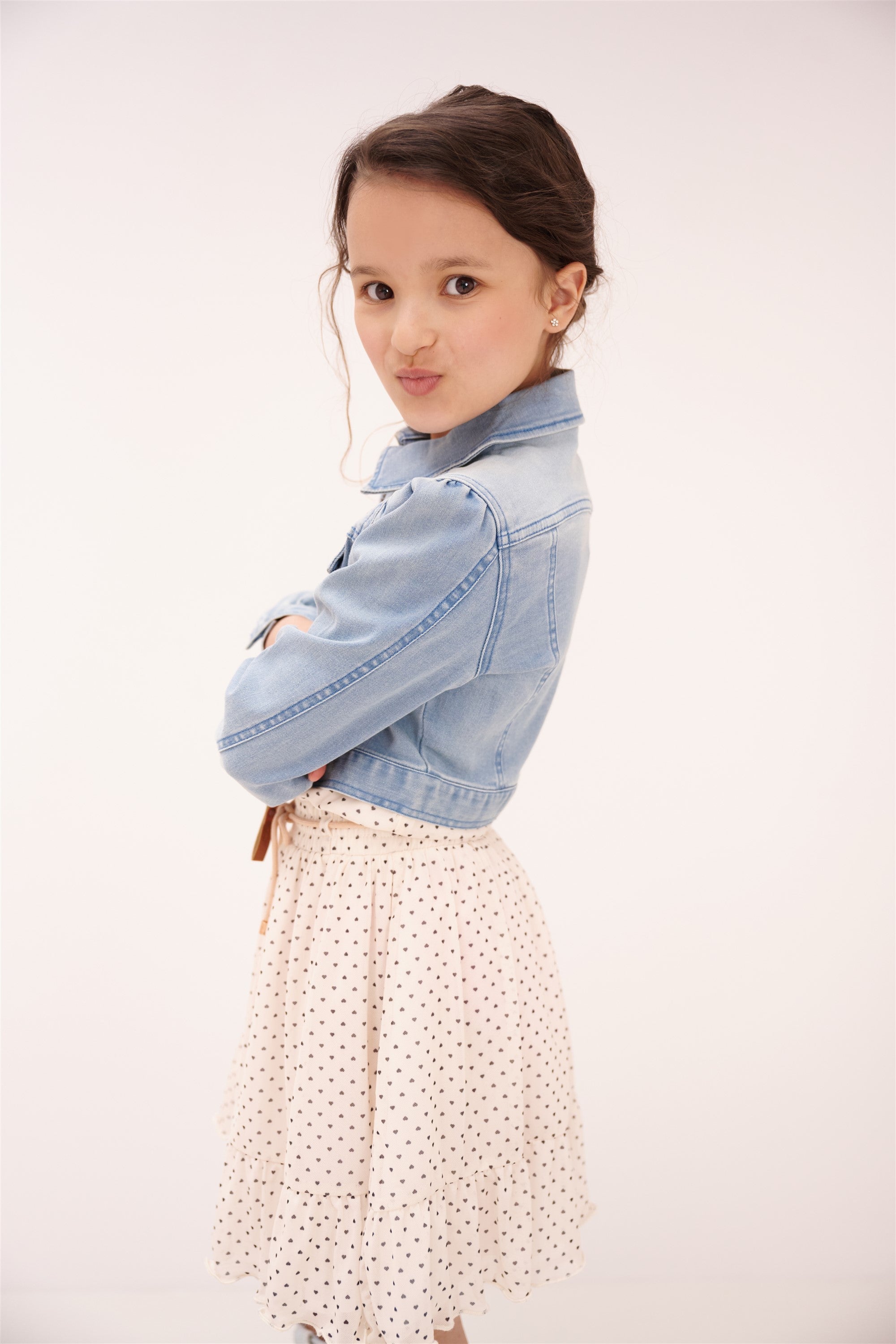 NoNo Donna Denim Jas met Rits Licht Blauw