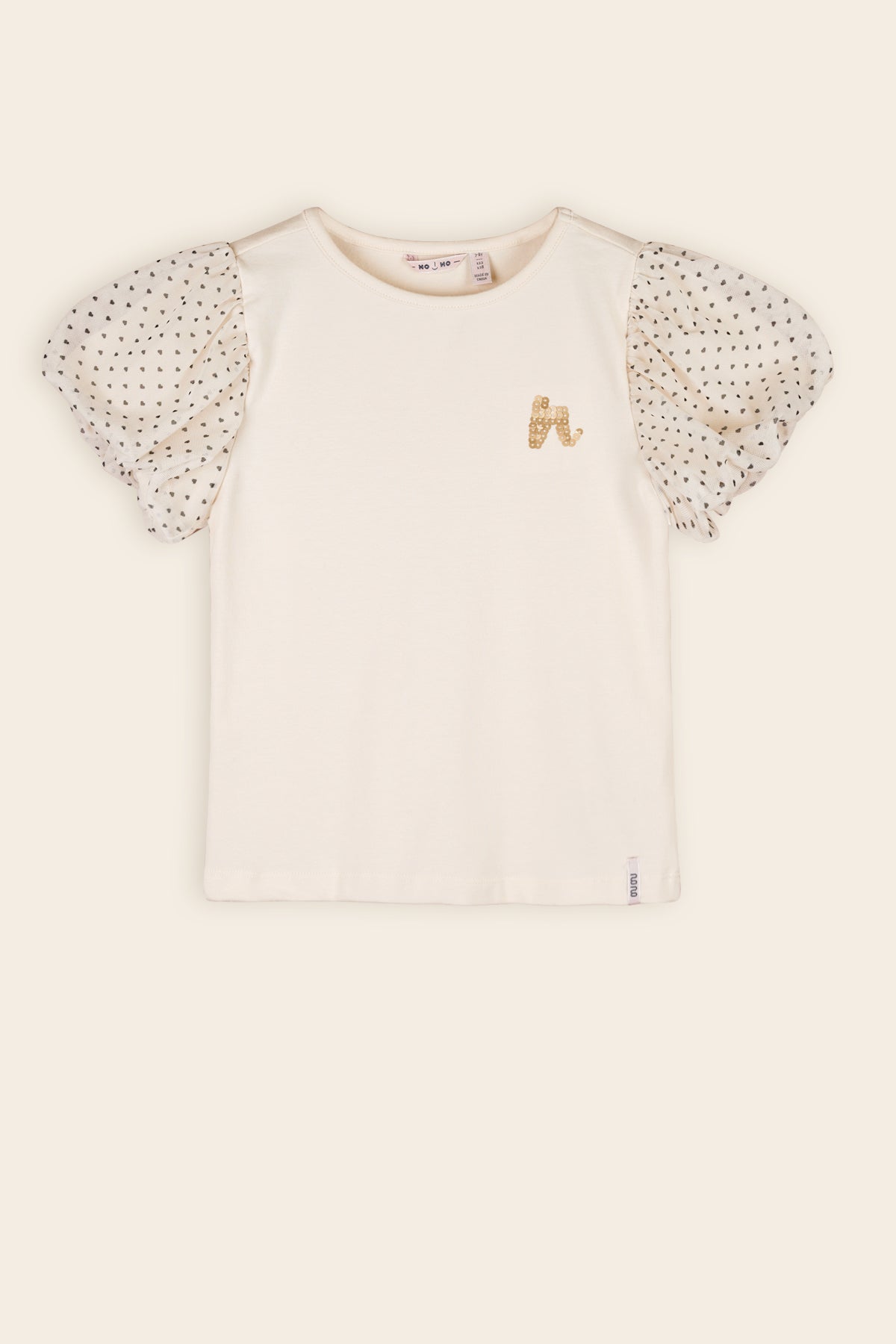 NoNo Kaya Tshirt Ballon Mouw Ivoor
