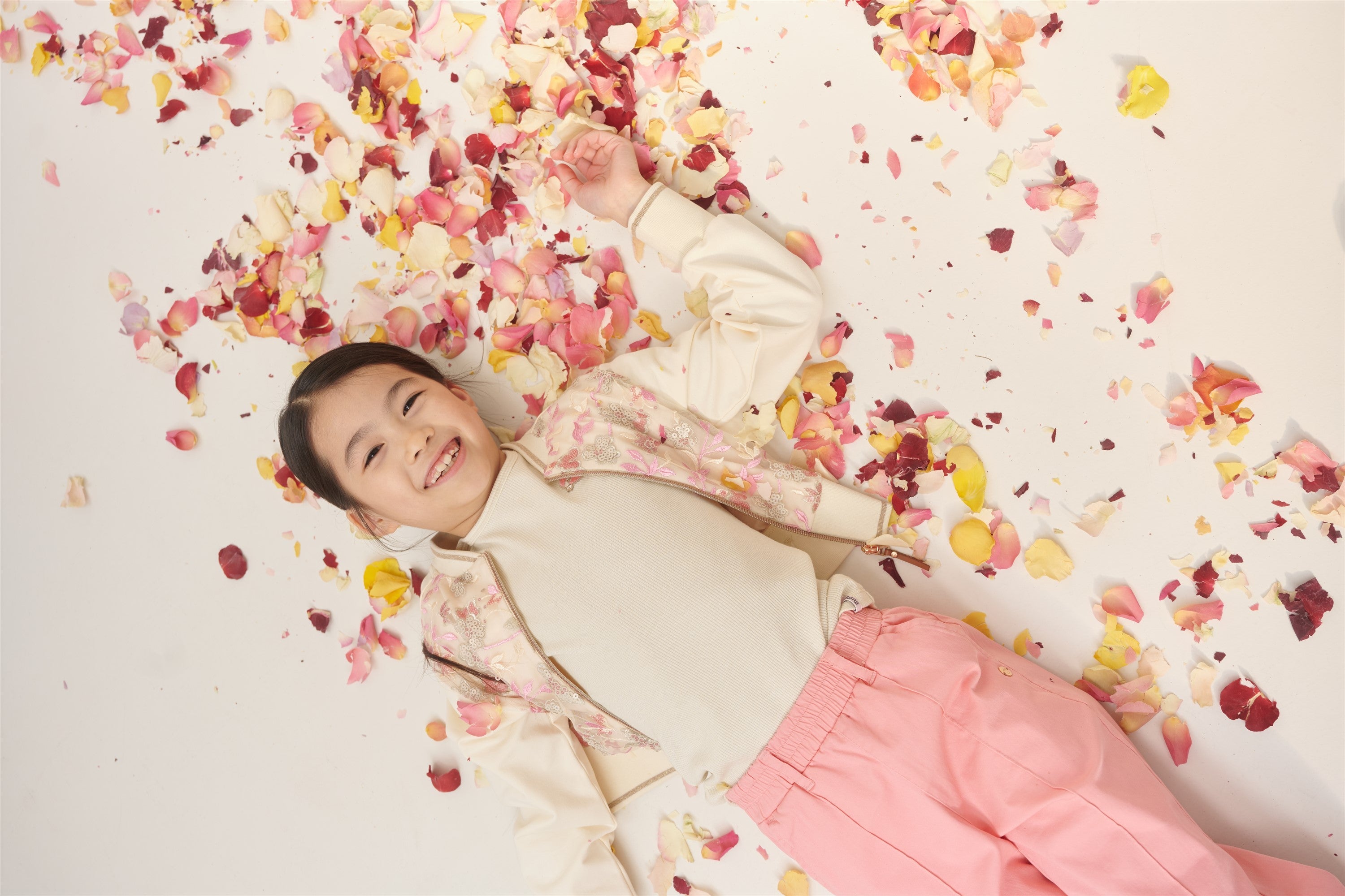 NoNo Kyoto Rib Lurex Tshirt Ivoor