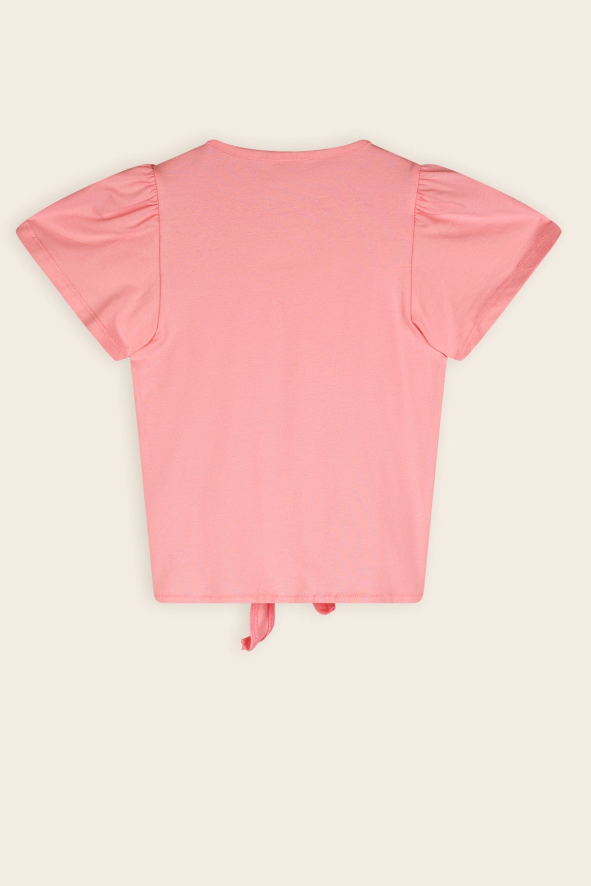 NoNo Kate Tshirt met Knoopdetail en Pailletten Rose