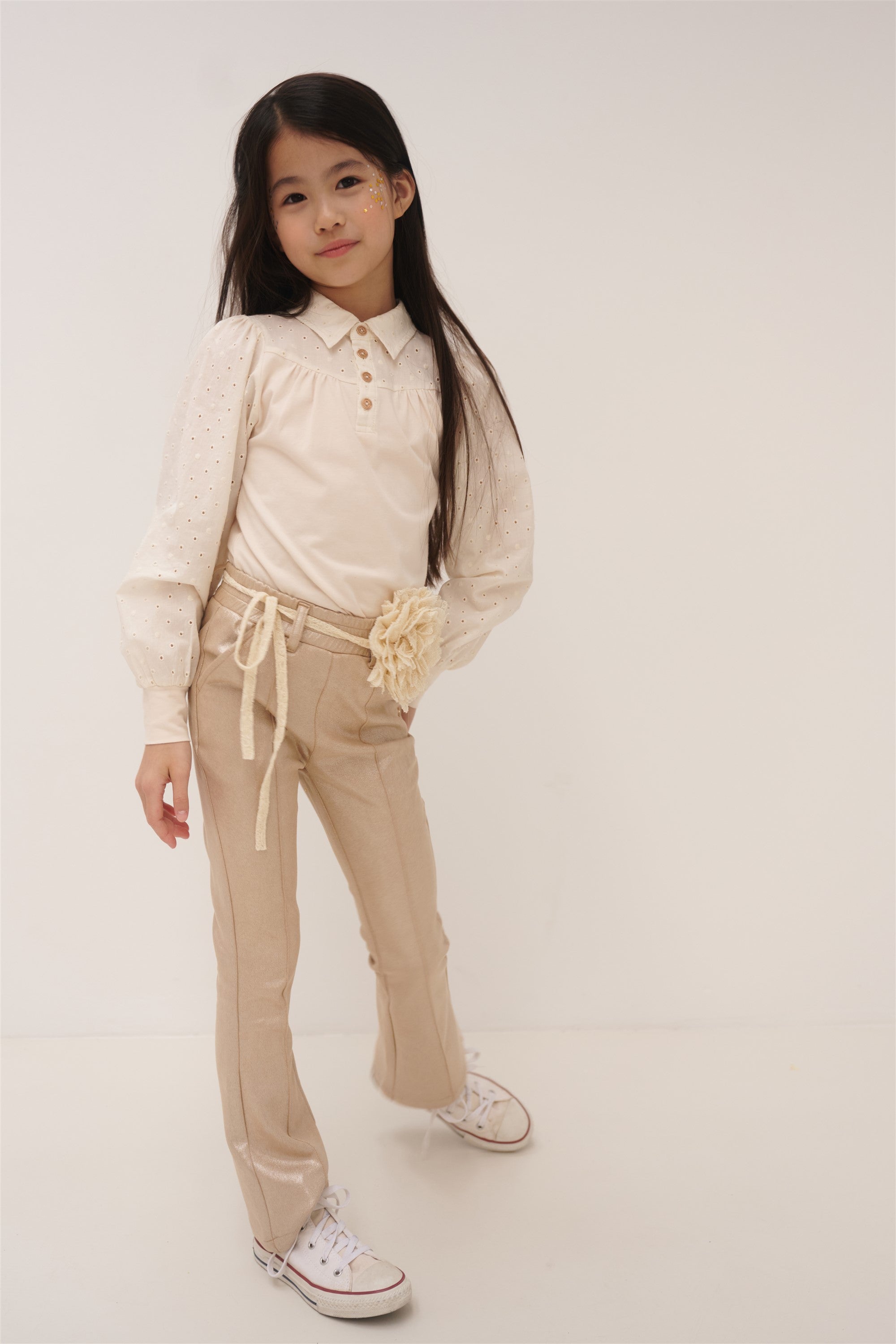 NoNo Kemmy Blouse met Kraag Ivoor