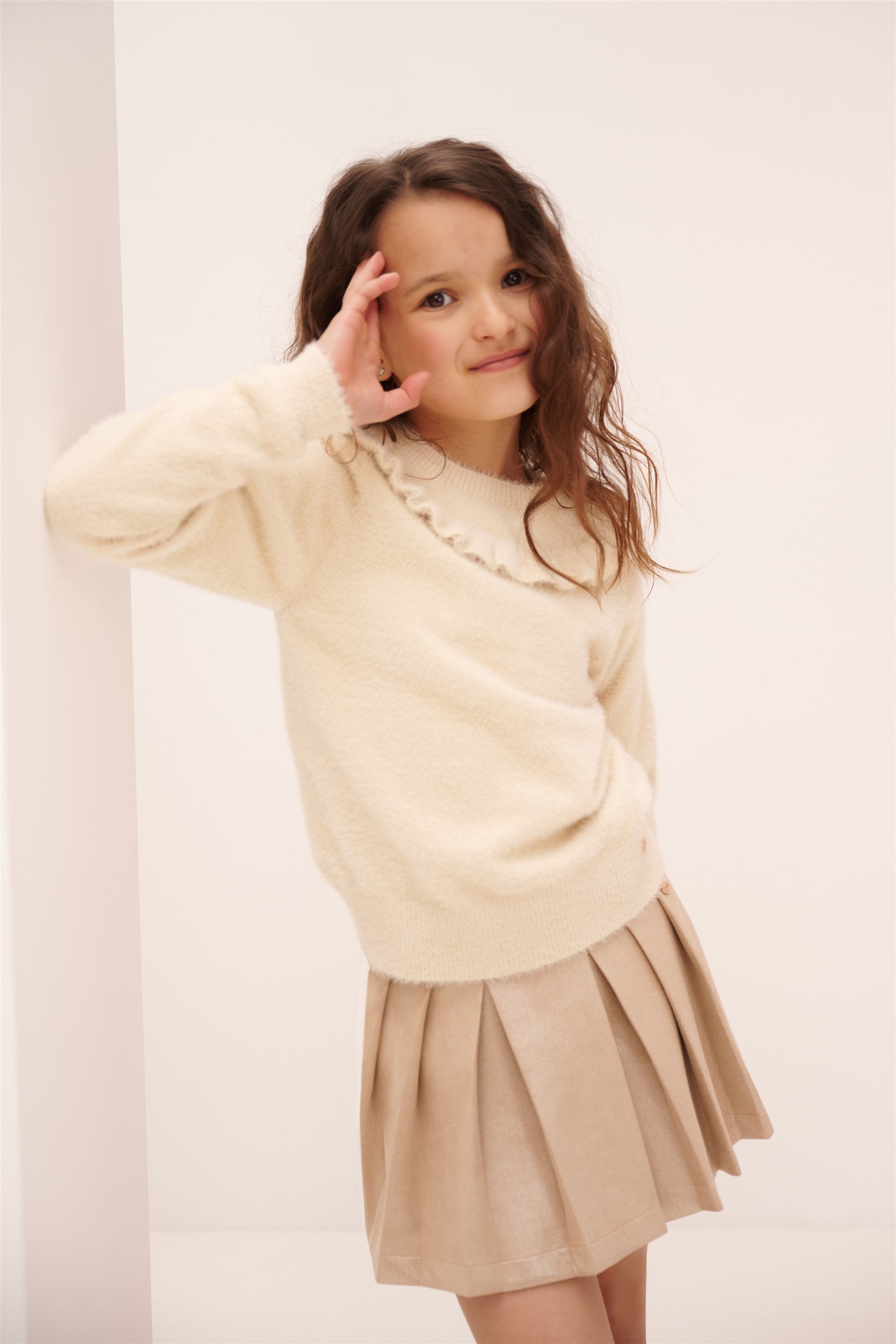NoNo Sella Suede Skort Licht Goud