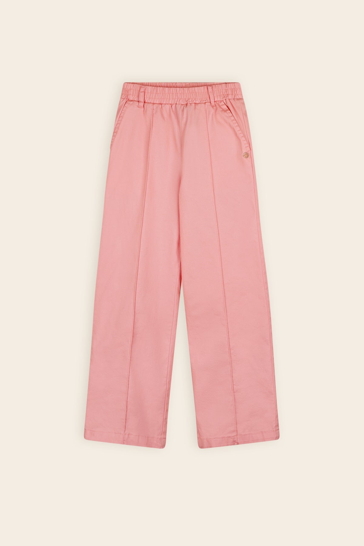 NoNo Sayla Palazzo Stretch Twill Broek Rose