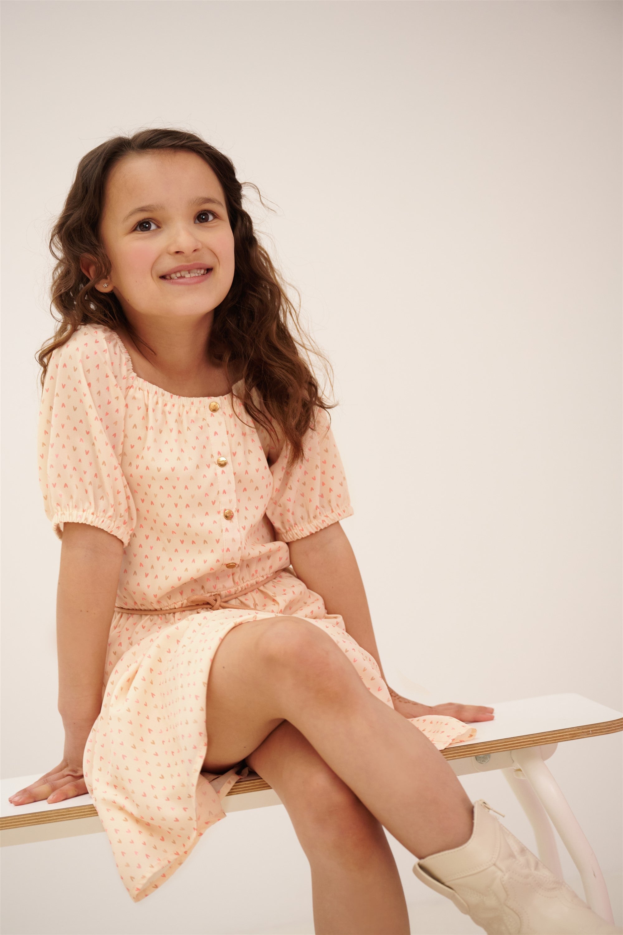 NoNo Moas Hearts Kleid Elfenbein