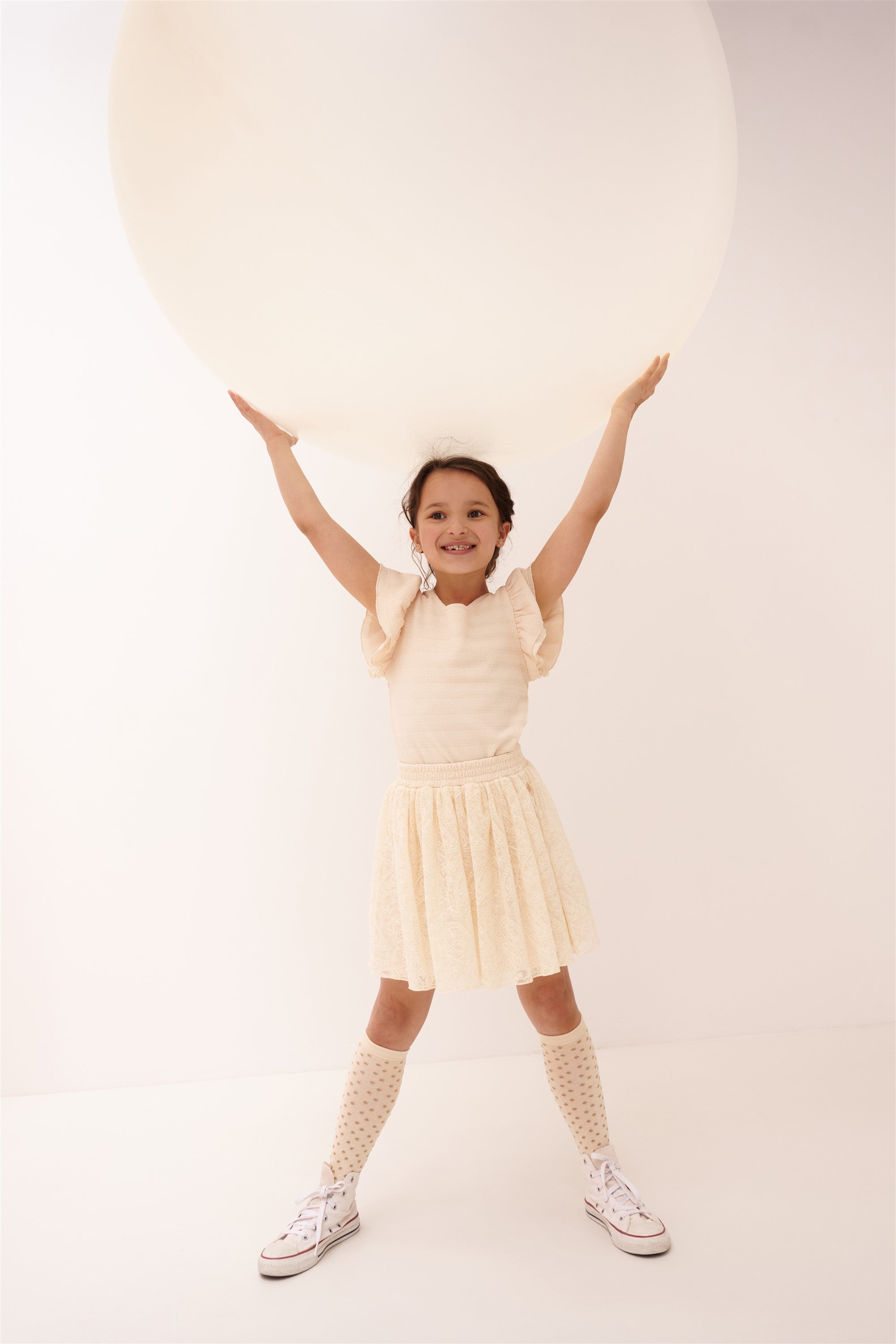 NoNo Rabi Lange Stippen Sok Ivoor