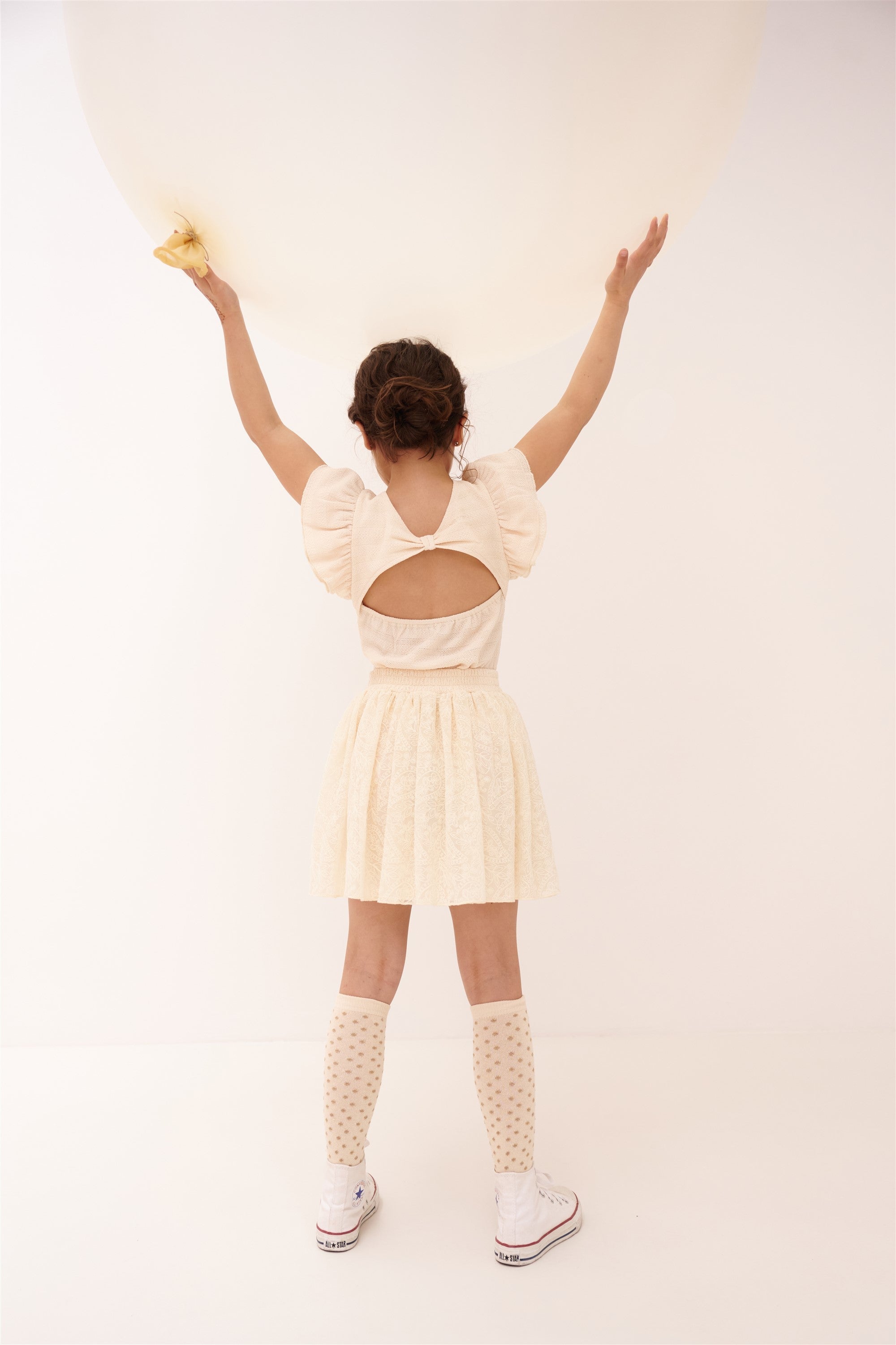 NoNo Rabi Lange Stippen Sok Ivoor